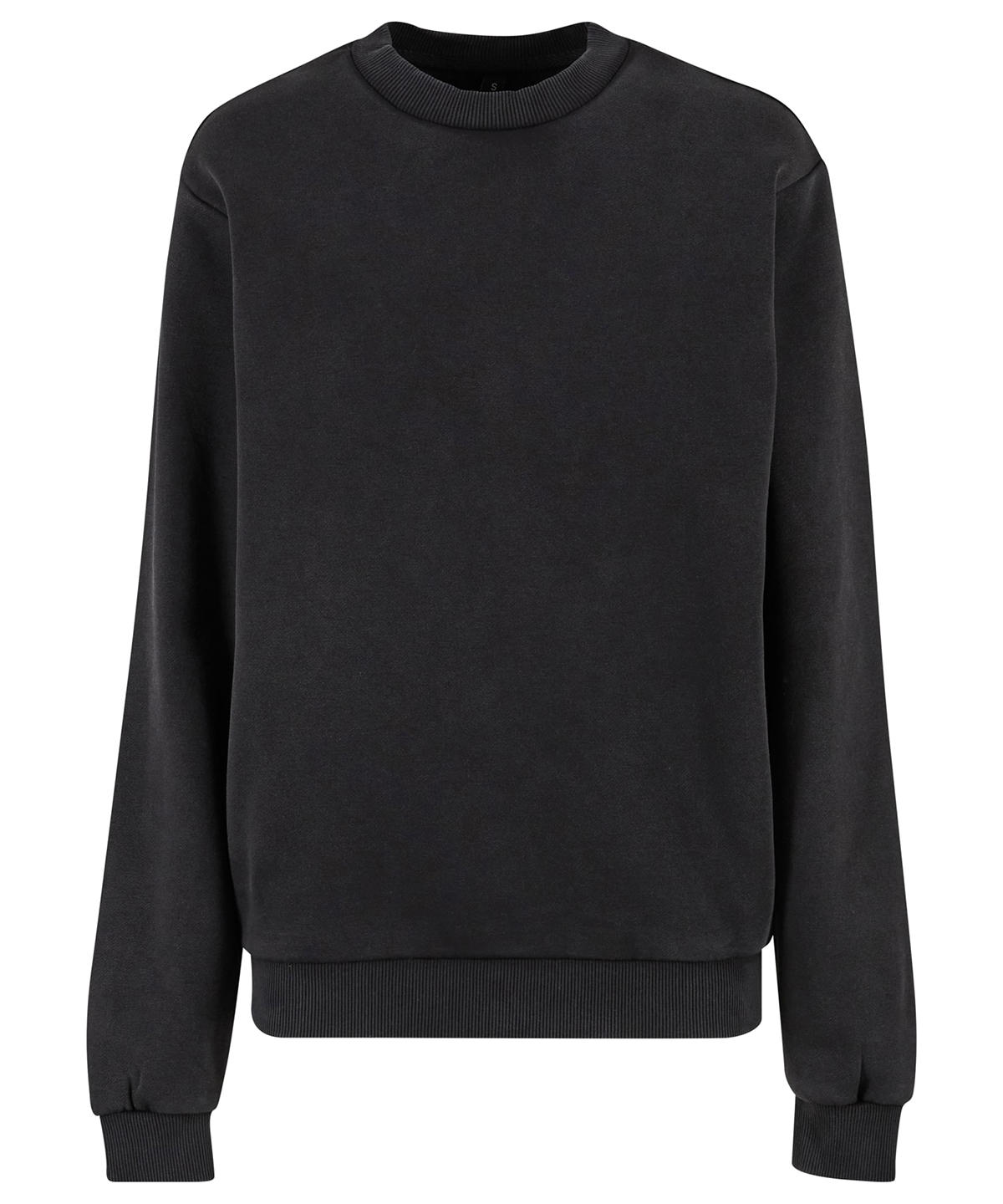 Build Your Brand Women’s vintage heavy crew neck BLAC XL