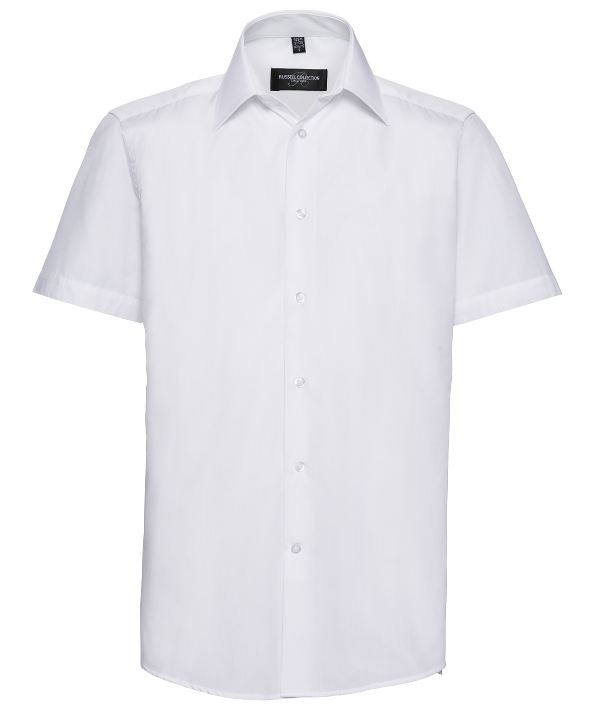 Short Sleeve Polycotton Easycare Tailored Poplin Shirt White Size 2XLarge