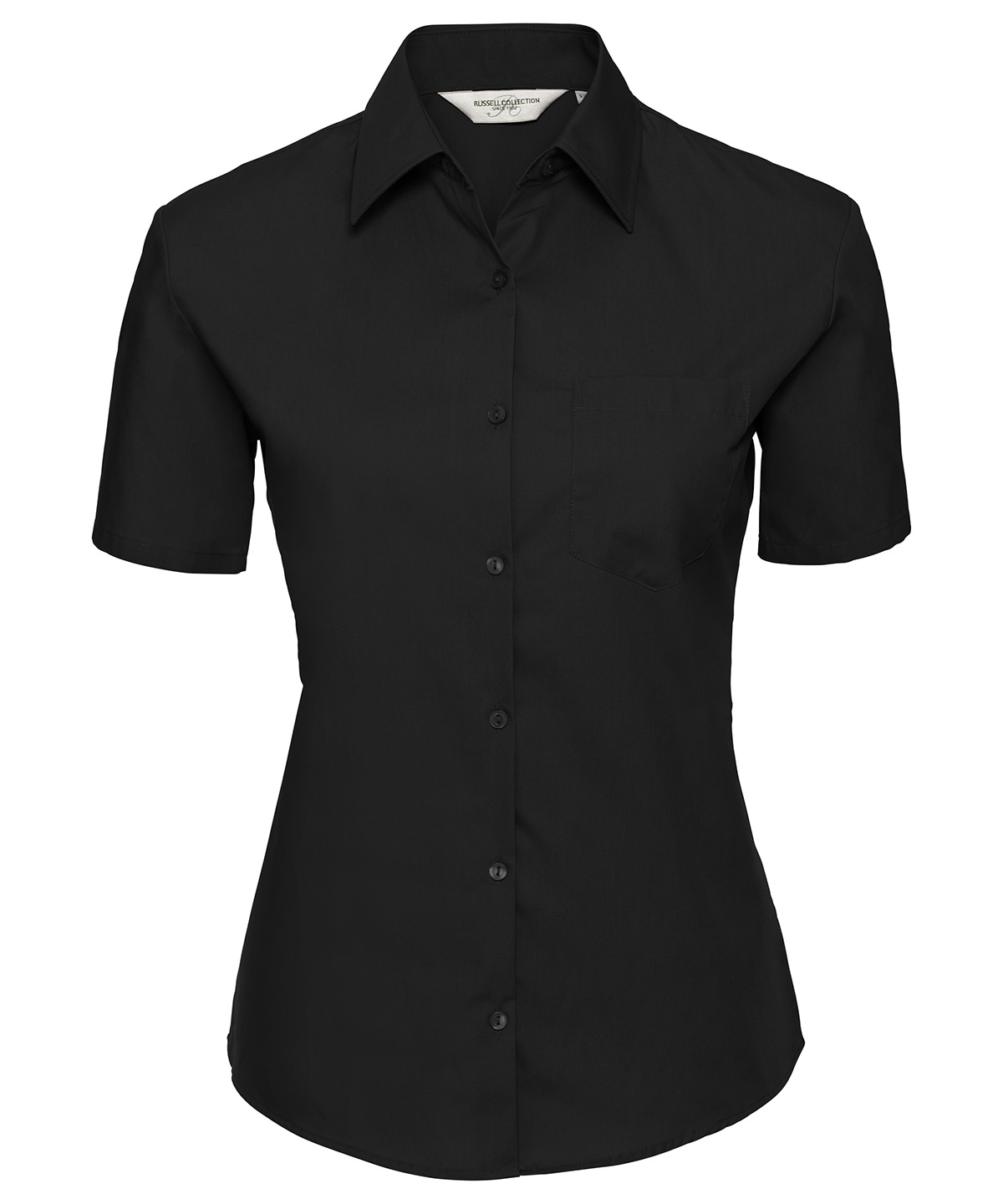 Picture of Women's short sleeve pure cotton easycare poplin shirt