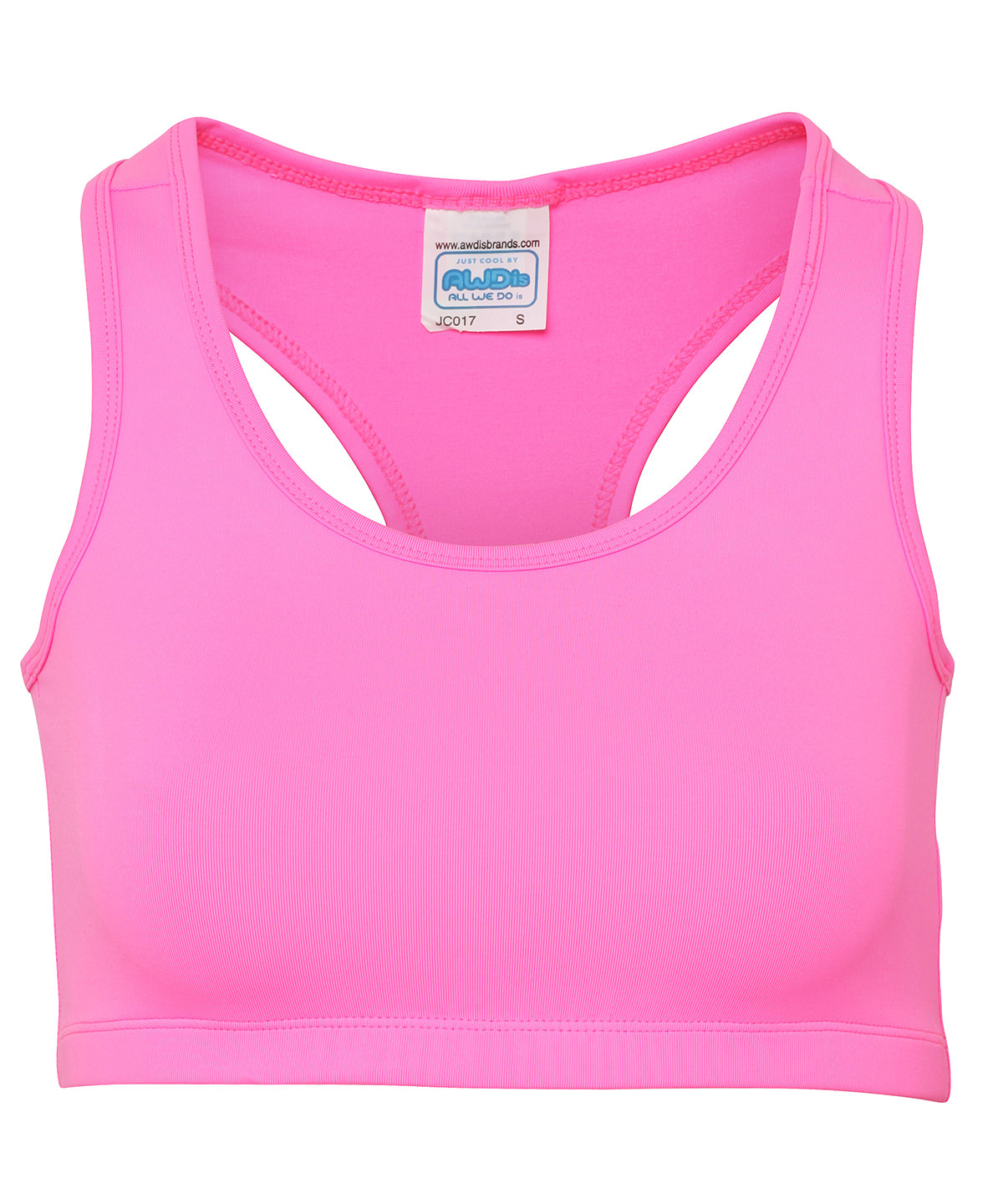 Womens Cool Sports Crop Top Electric Pink Size Large