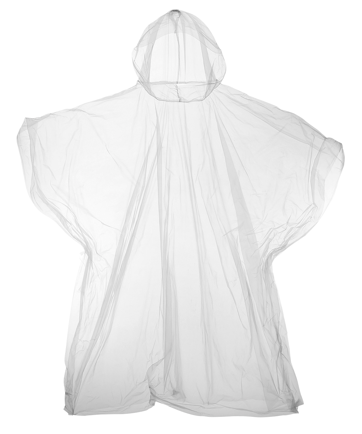 Kids Emergency Hooded Plastic Poncho Clear Size One Size