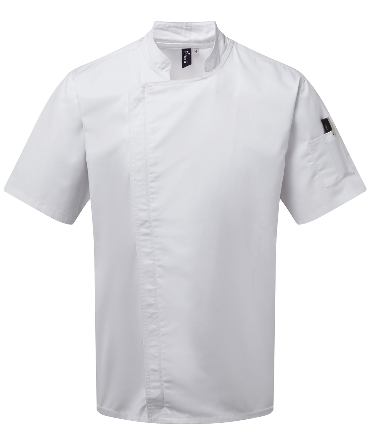 Chef'S Zip-Close Short Sleeve Jacket White Size 2XLarge