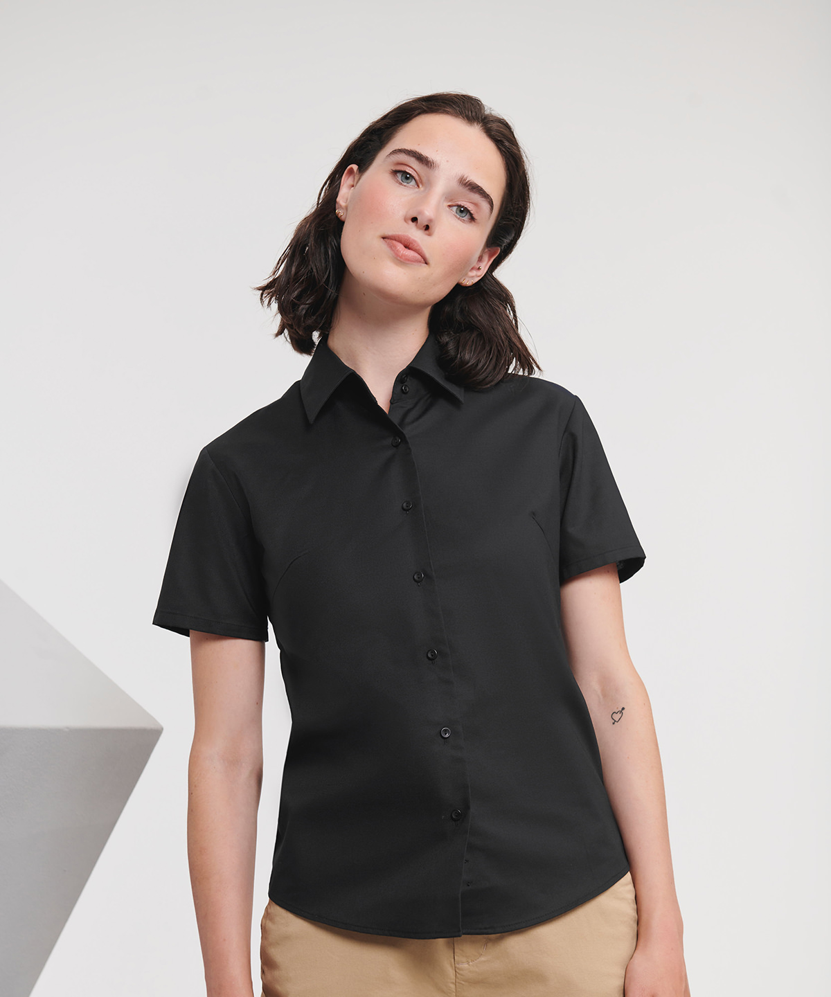 Women’s short sleeve Oxford shirt