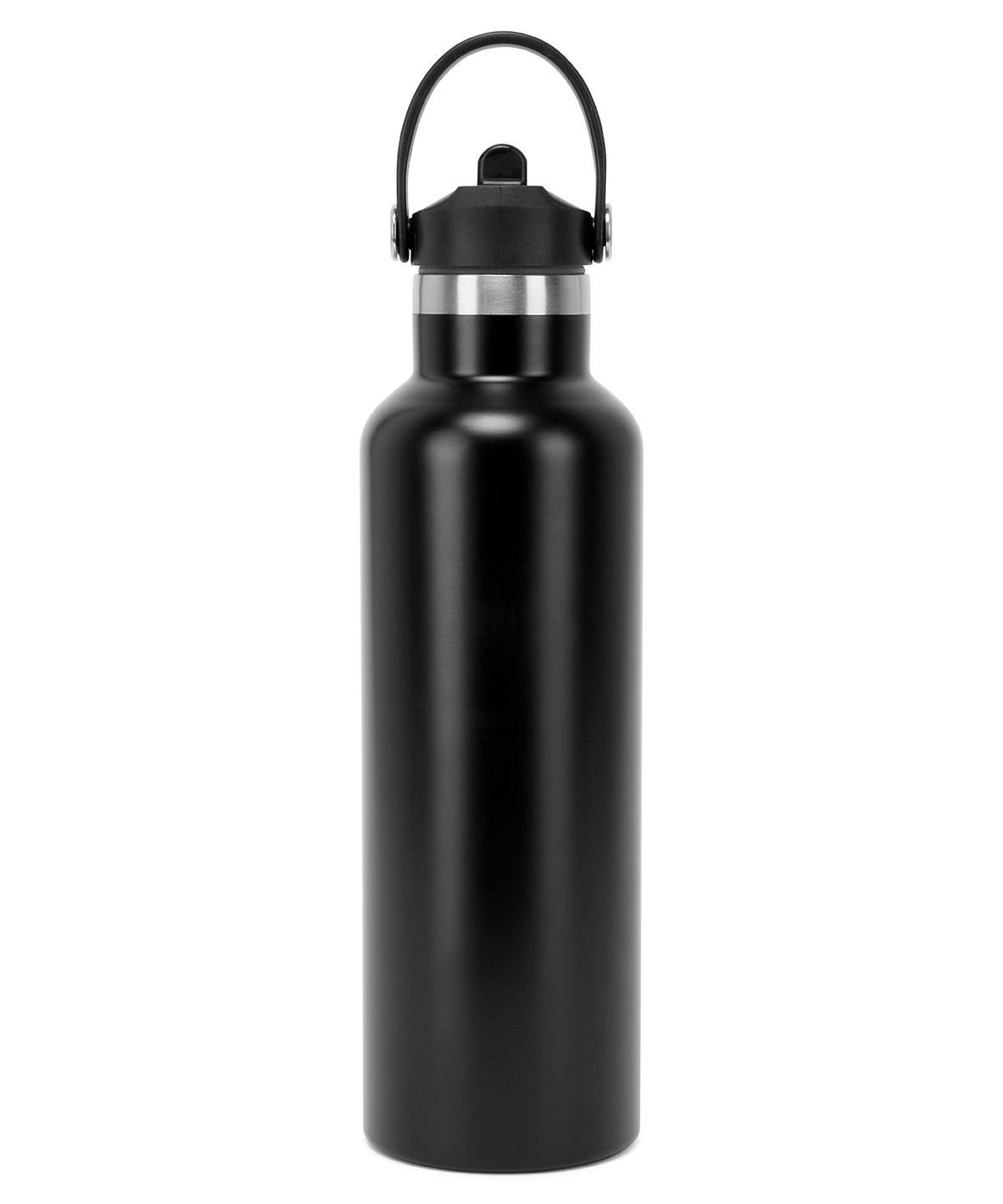 Tridri® vacuum sports water bottle with flip up straw worn