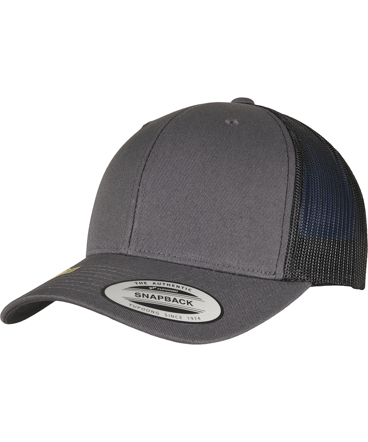 Yp Classics Recycled Retro Trucker Cap 2-Tone (6606Rt) Charcoal/Black Size One Size