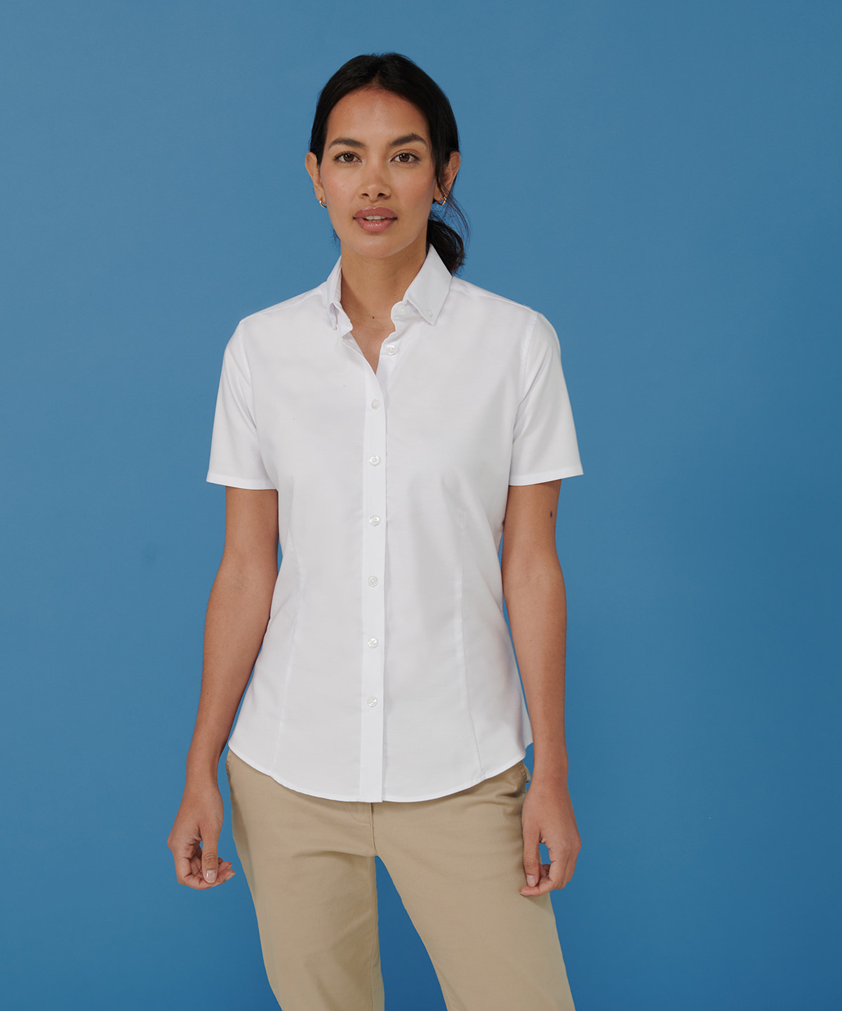 Picture of Women's modern short sleeve Oxford shirt