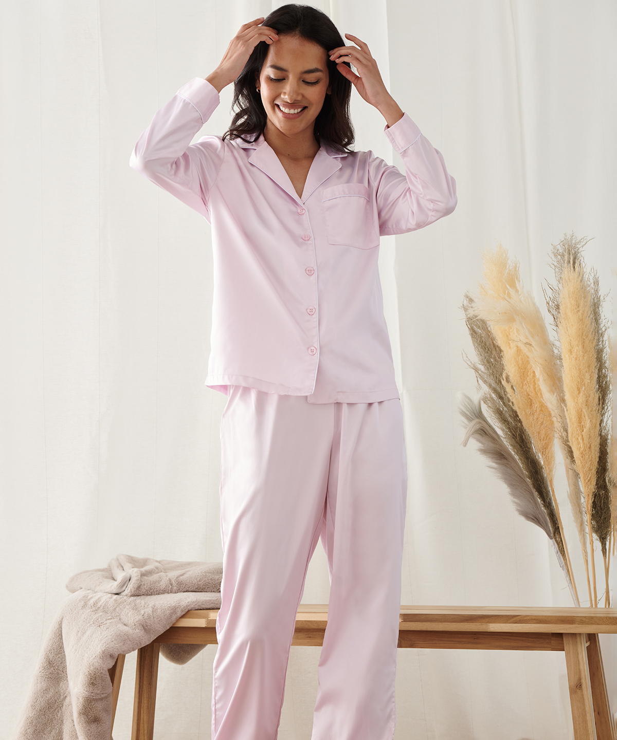 Picture of Women's satin long pyjamas