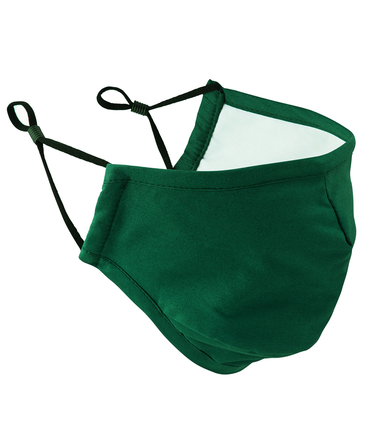 3-Layer Fabric Mask (Afnor Certified) Bottle Green Size One Size