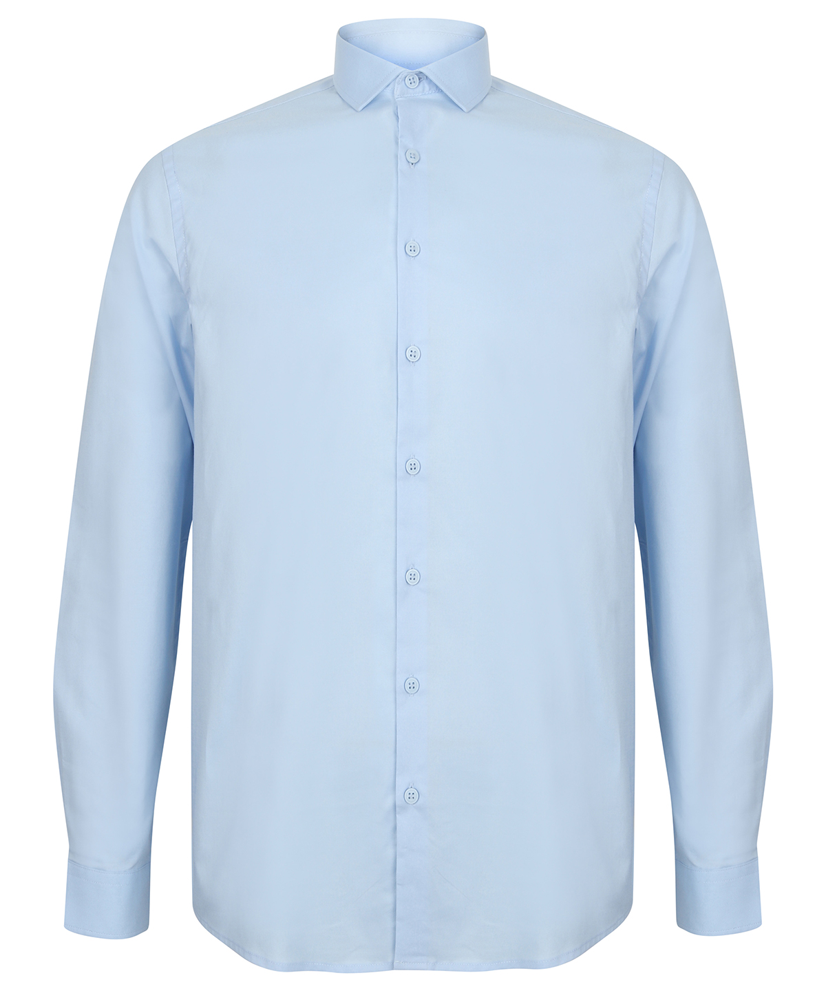 Long Sleeve Stretch Shirt Light Blue Size 2XLarge