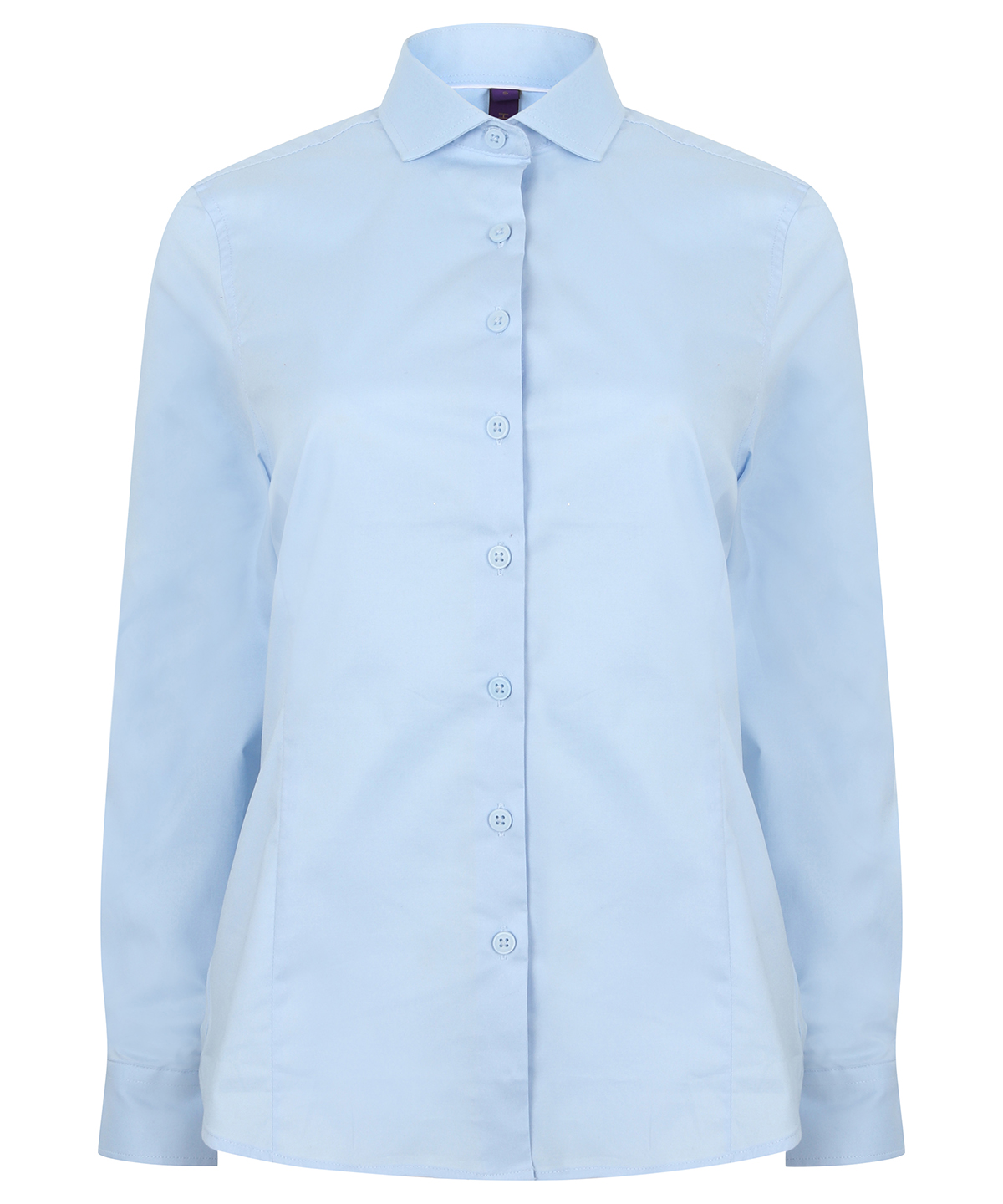 Womens Long Sleeve Stretch Shirt Light Blue Size 2XLarge