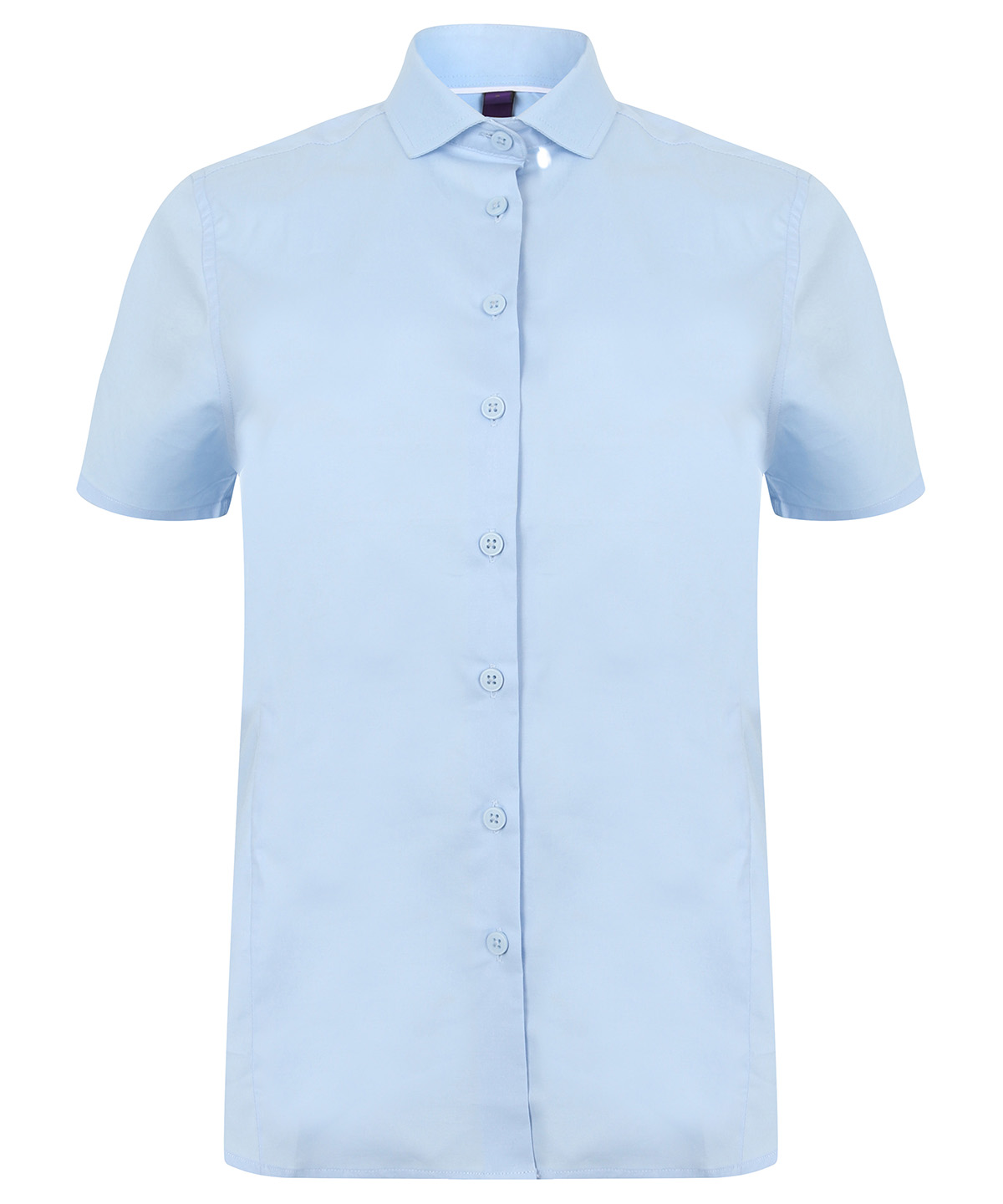 Womens Short Sleeve Stretch Shirt Light Blue Size 2XLarge