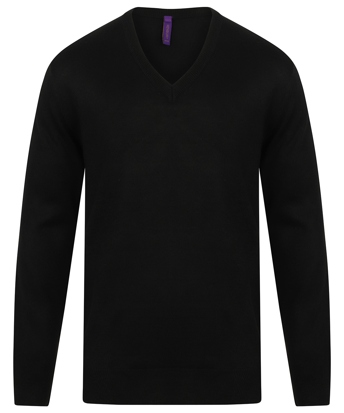 Cashmere touch acrylic v-neck jumper