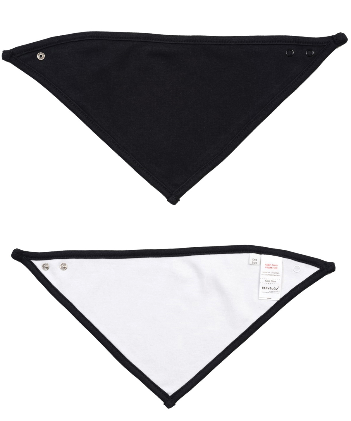 Bandana Bib Organic White/Black Size One Size