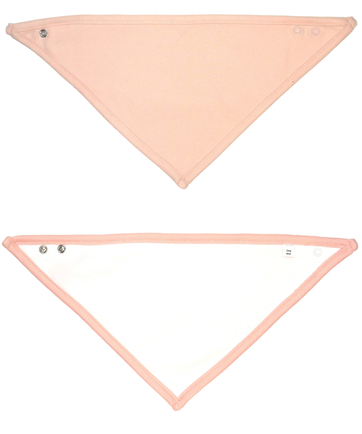 Bandana Bib White/Powder Pink Size One Size
