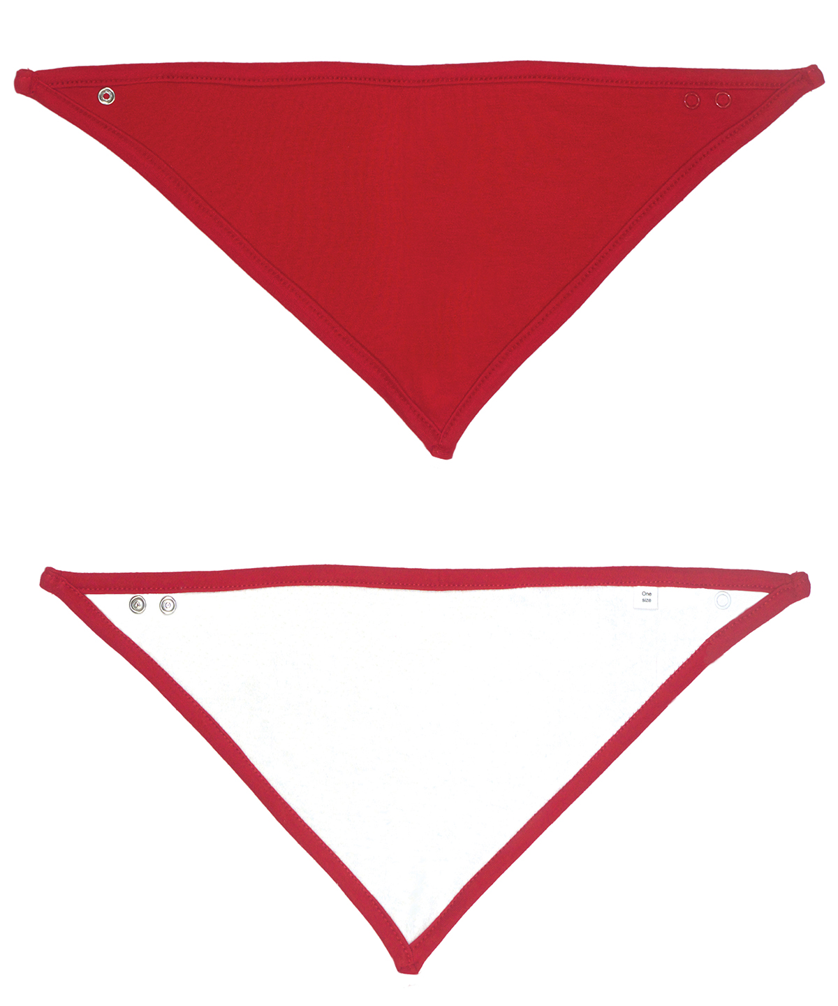 Bandana Bib White/Red Size One Size