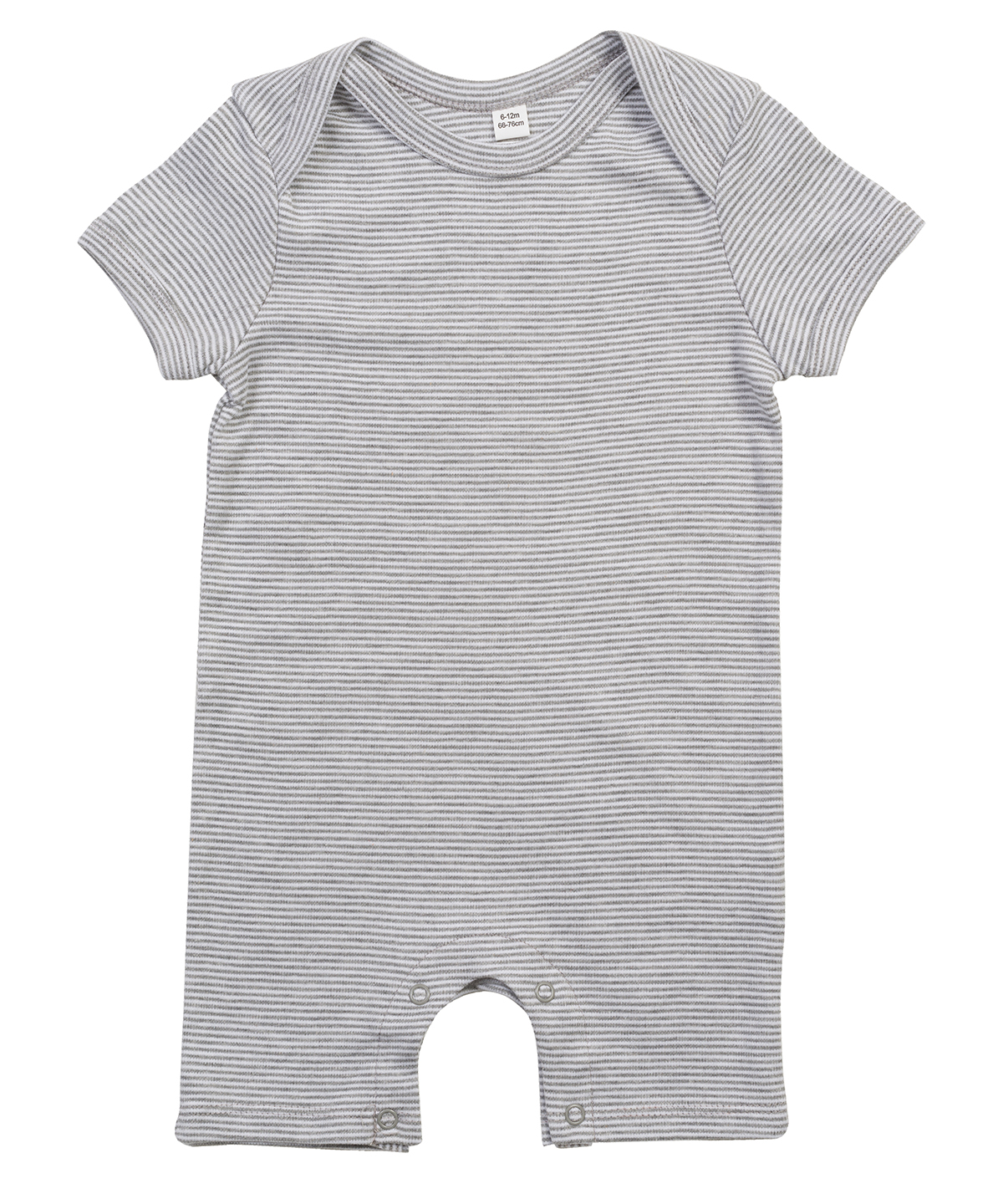 Baby Striped Playsuit White/Heather Grey Melange Size 1218