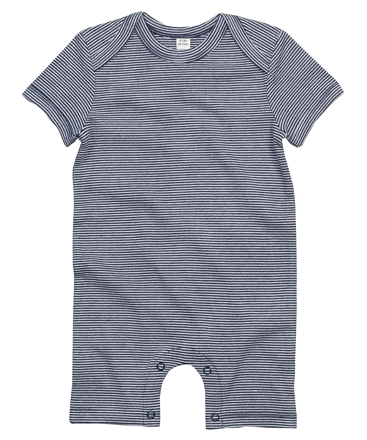 Baby Striped Playsuit Organic White/Nautical Navy Size 1218