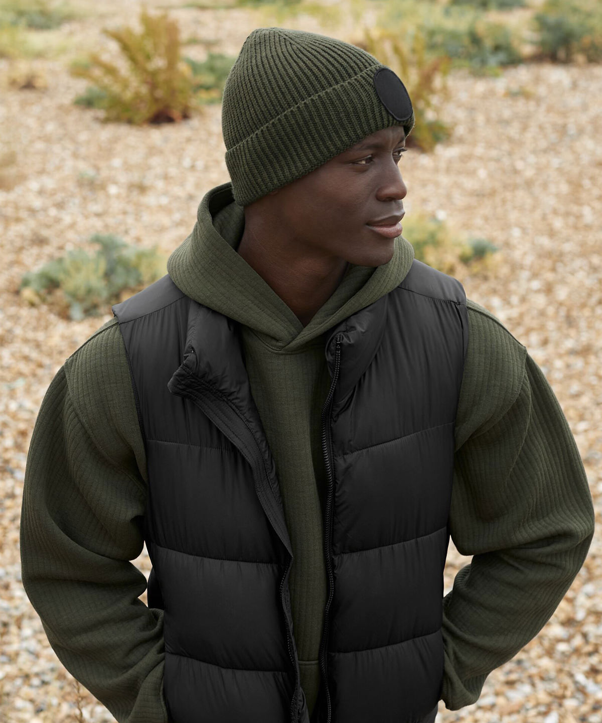 Circular fashion patch beanie Circular fashion patch beanie