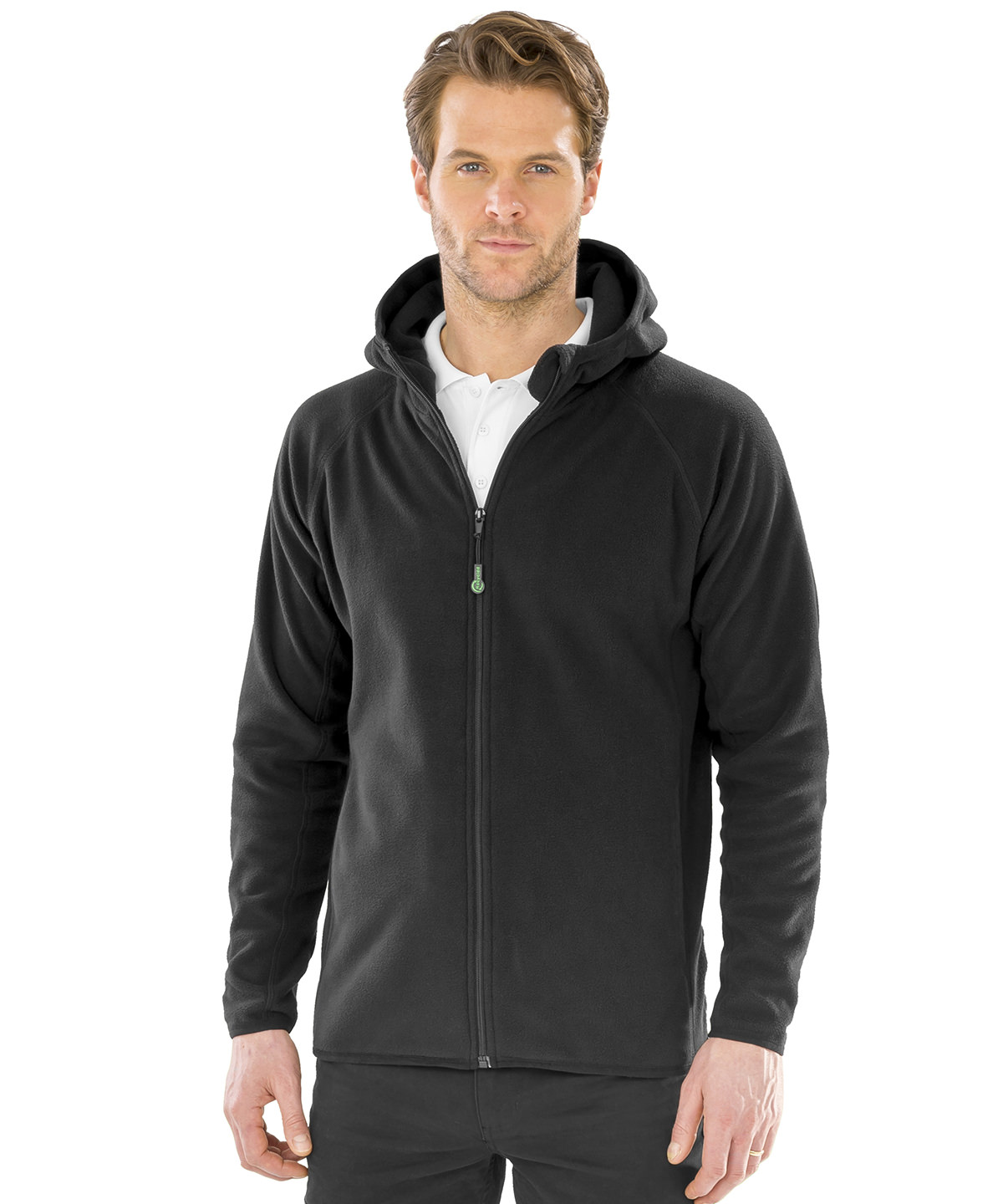 Picture of Recycled hooded microfleece jacket