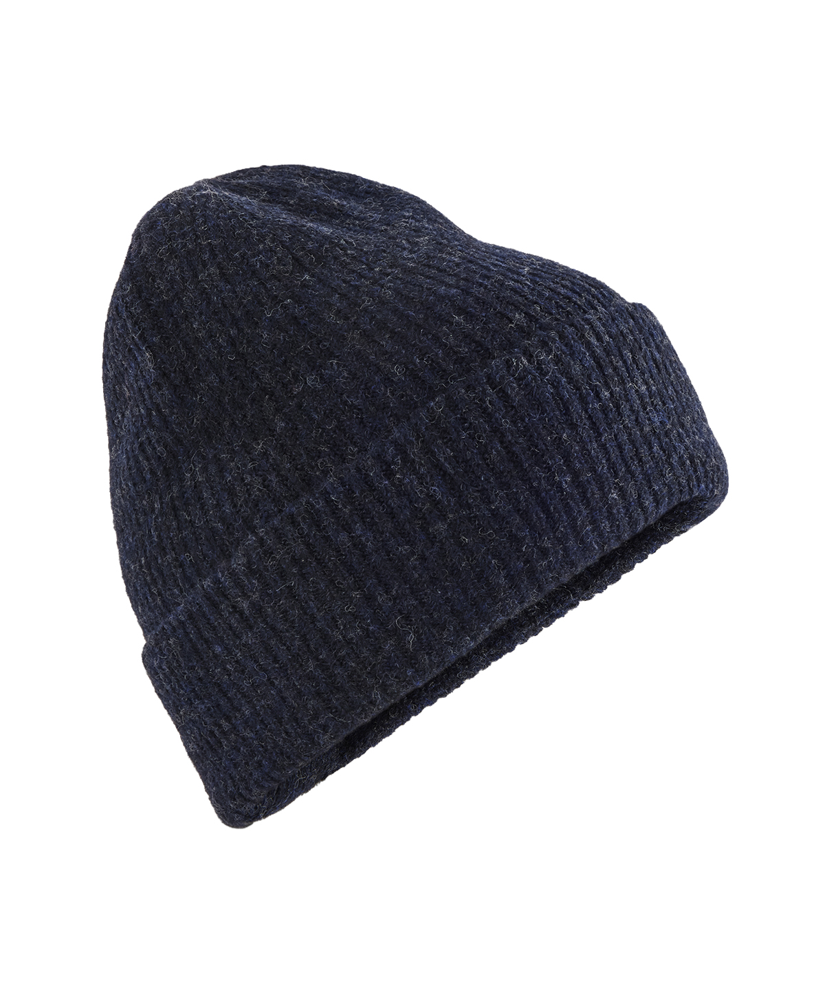 Beechfield Wool Blend Beanie B388 in Navy Marl