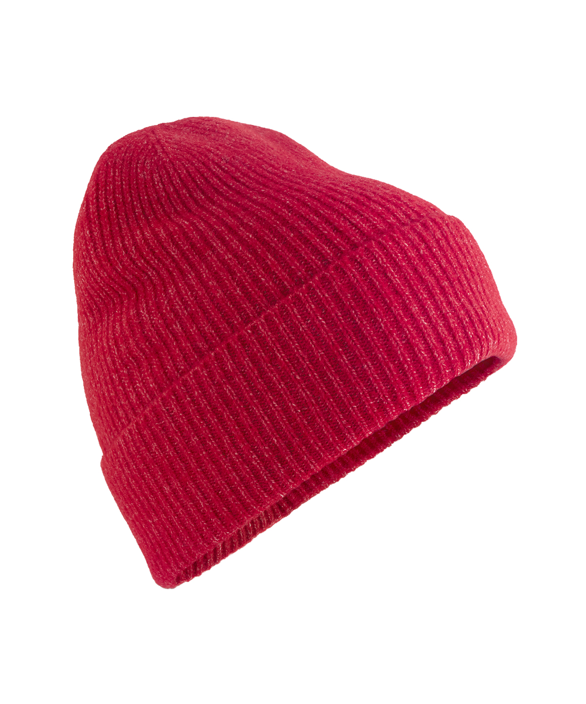 Beechfield Wool Blend Beanie B388 in Red Marl