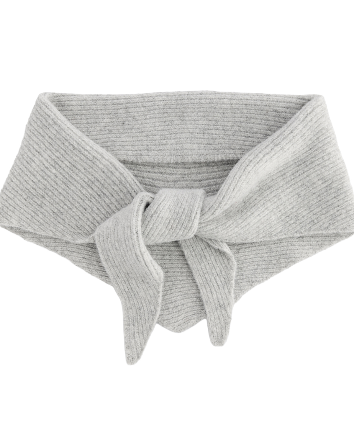 Beechfield Knitted Triangle Scarf B402 in Heather Grey