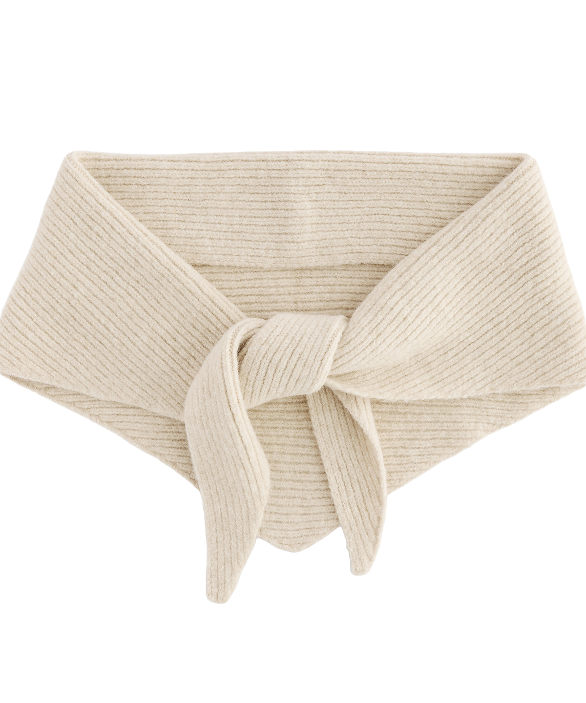 Beechfield Knitted Triangle Scarf B402 in Oatmeal