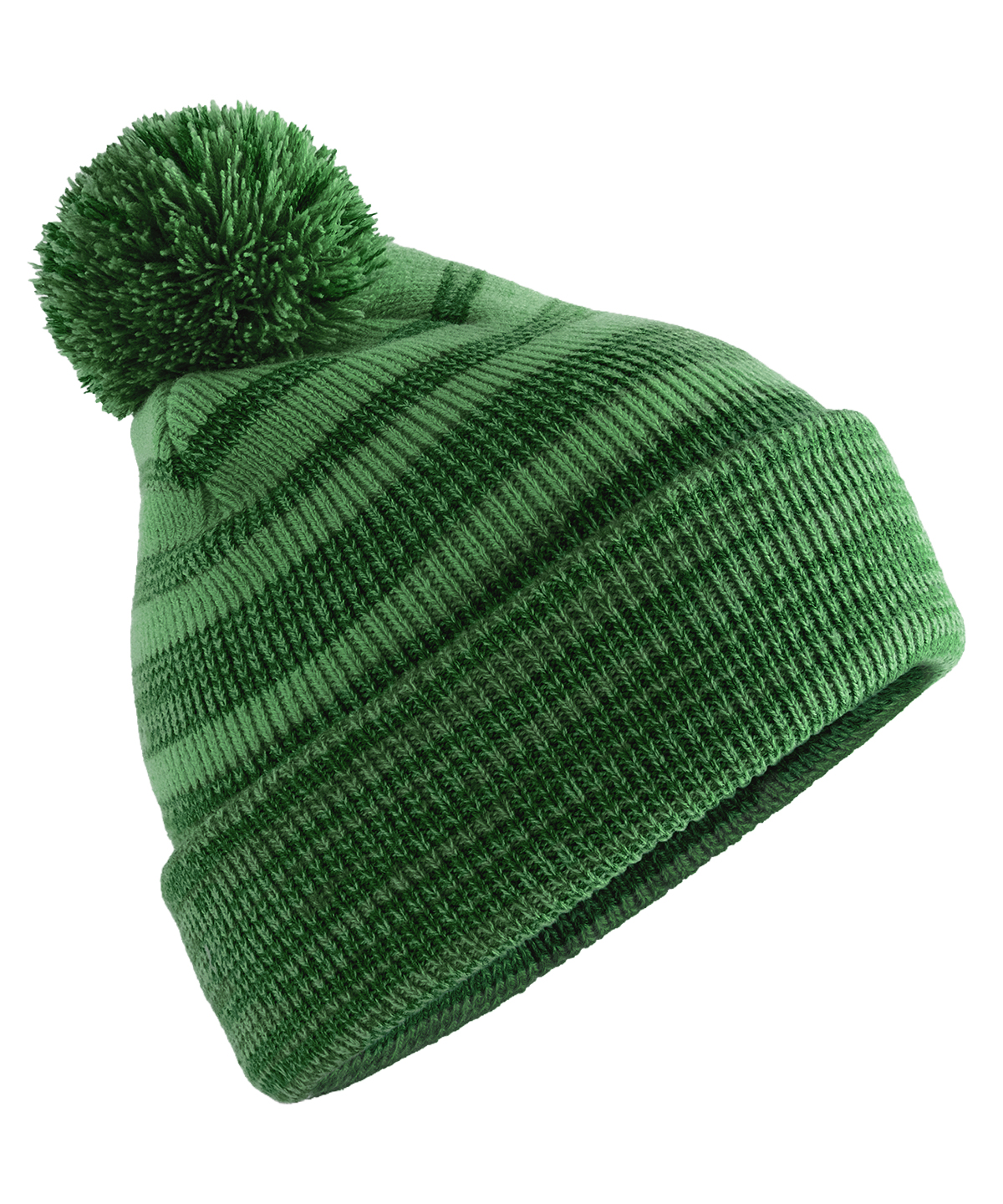 Beechfield Team Stripe Beanie B476 in Green