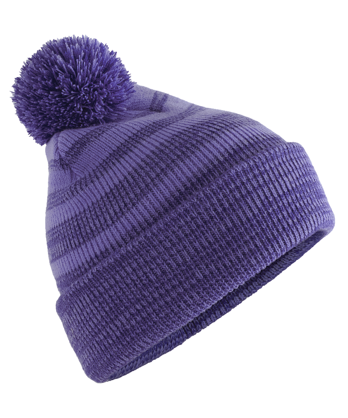 Beechfield Team Stripe Beanie B476 in Purple