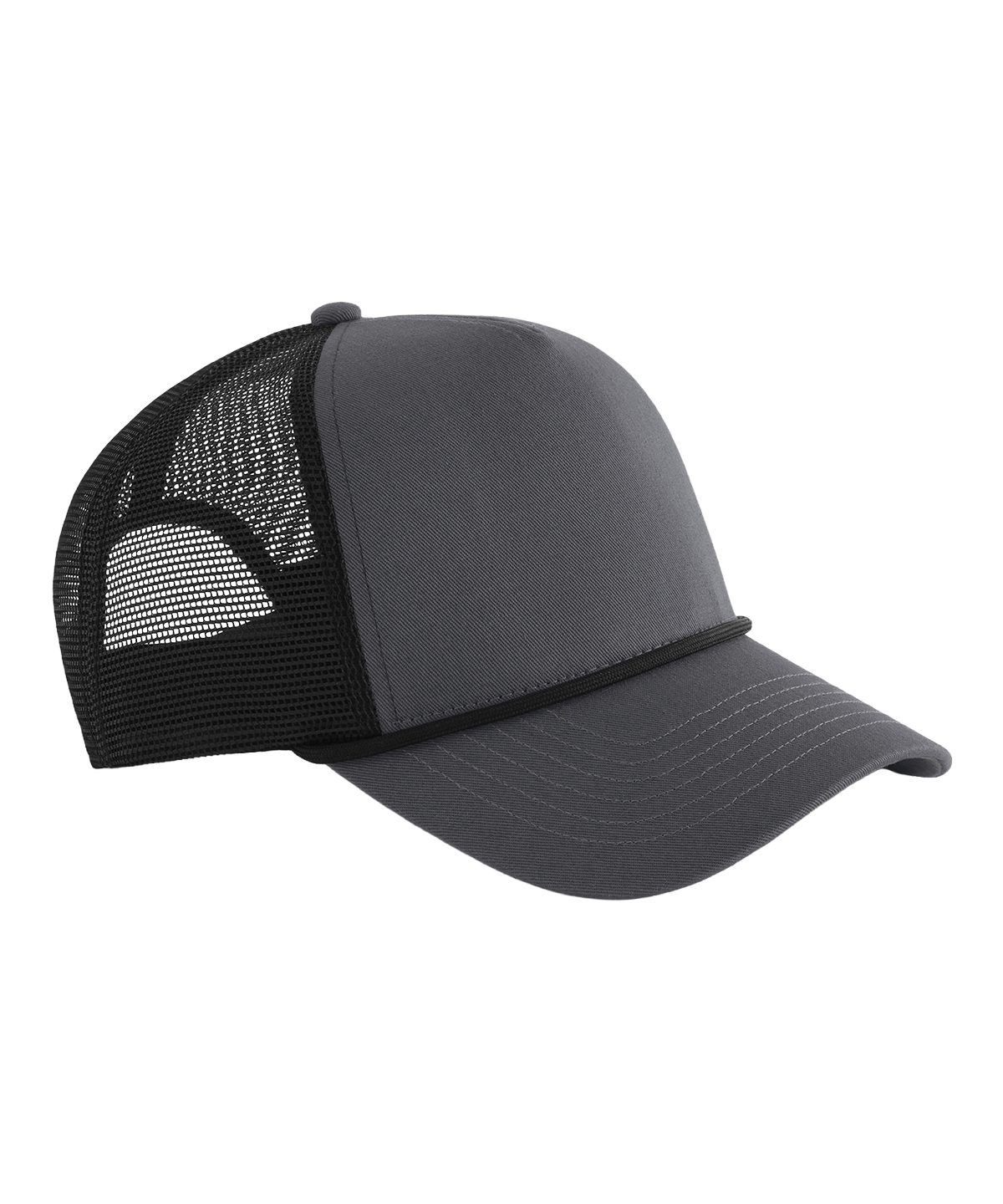 Beechfield 5-panel Rope Trucker B633 in Graphite Grey/Black