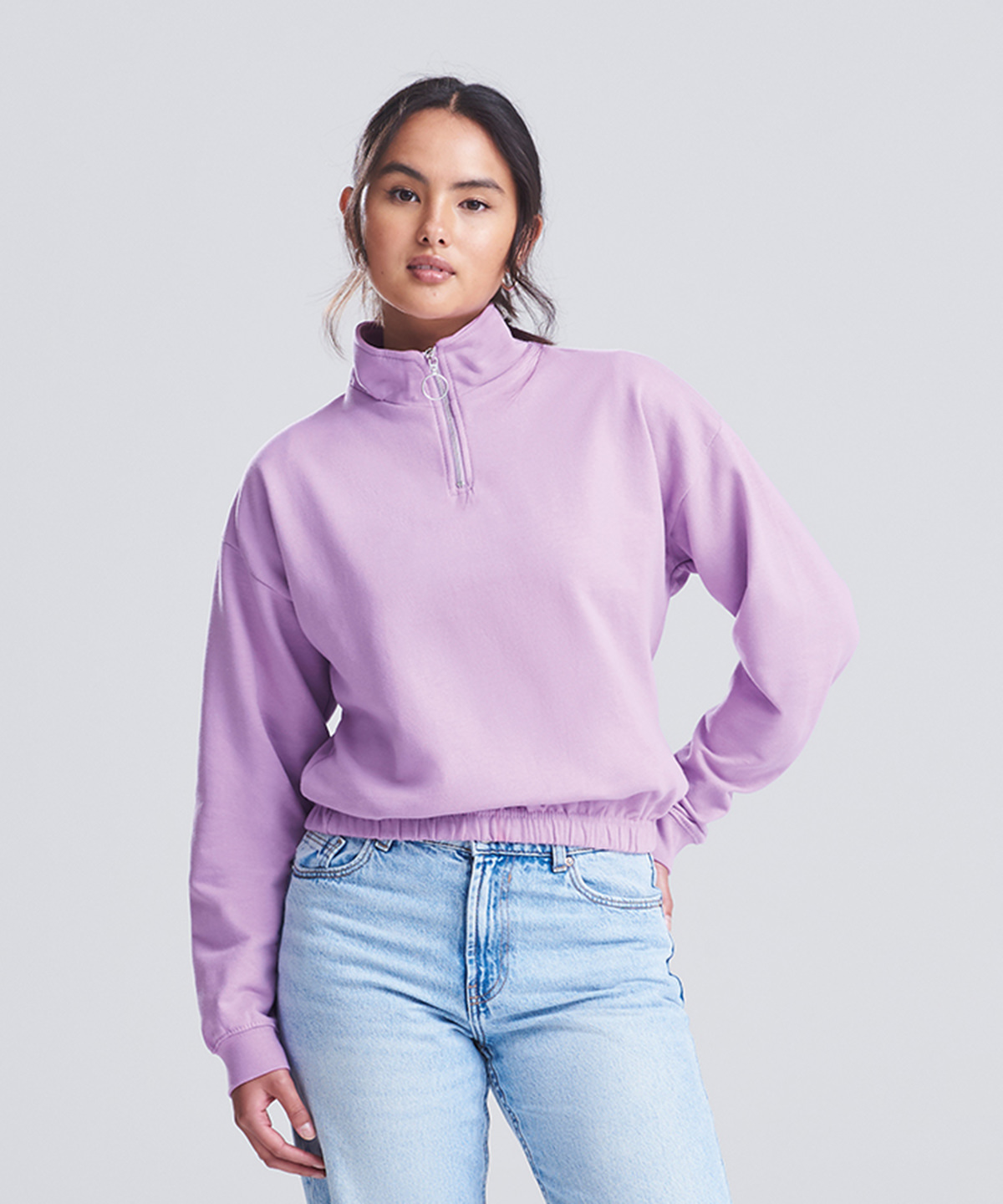 Women’s cropped ¼-zip sweat Women’s cropped ¼-zip sweat