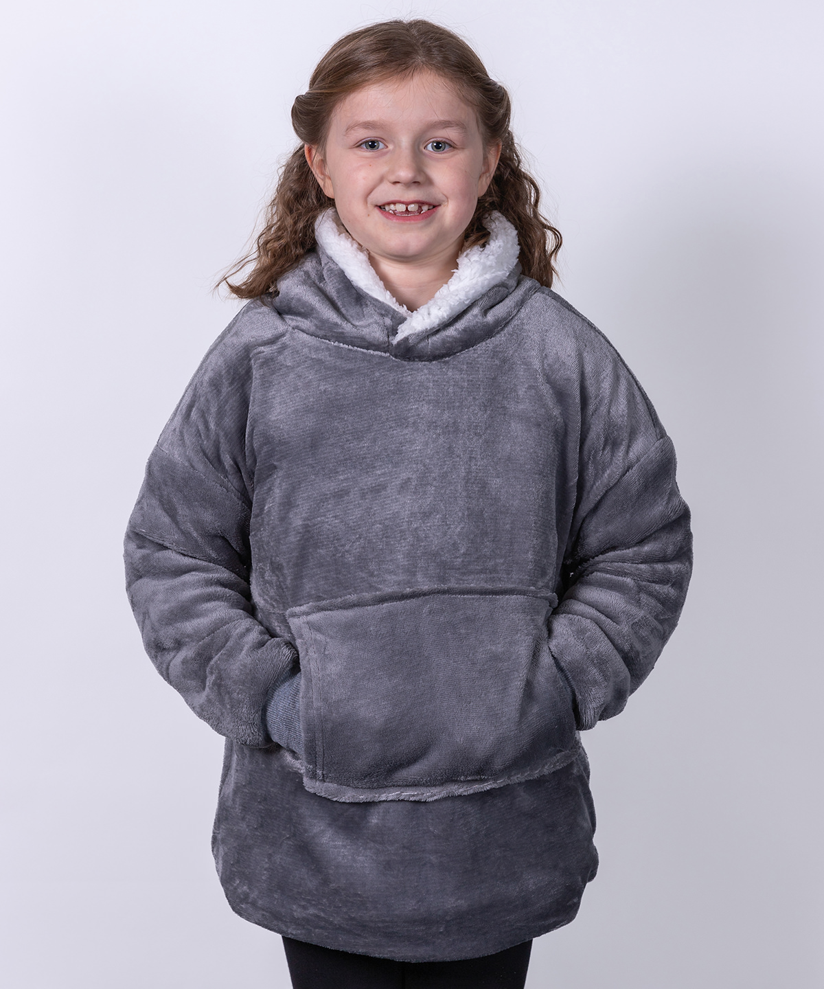 Picture of The Kids Ribbon oversized cosy reversible sherpa hoodie