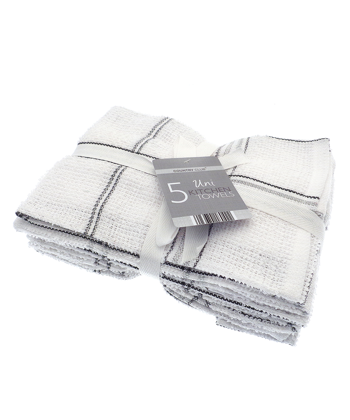 5 Pack Tea Towels Uni Assorted Size One Size