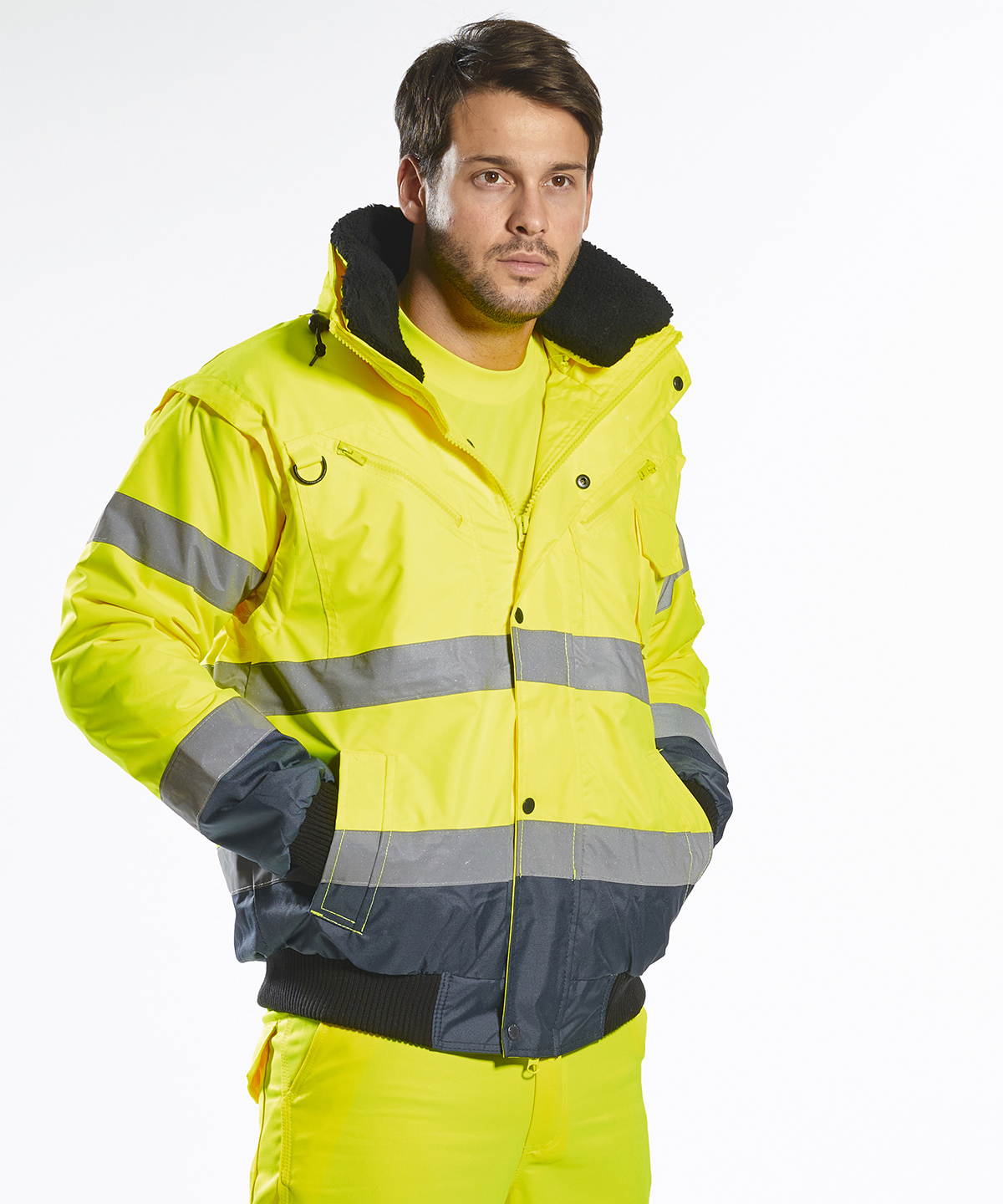 Picture of Hi-vis contrast bomber jacket (C465)