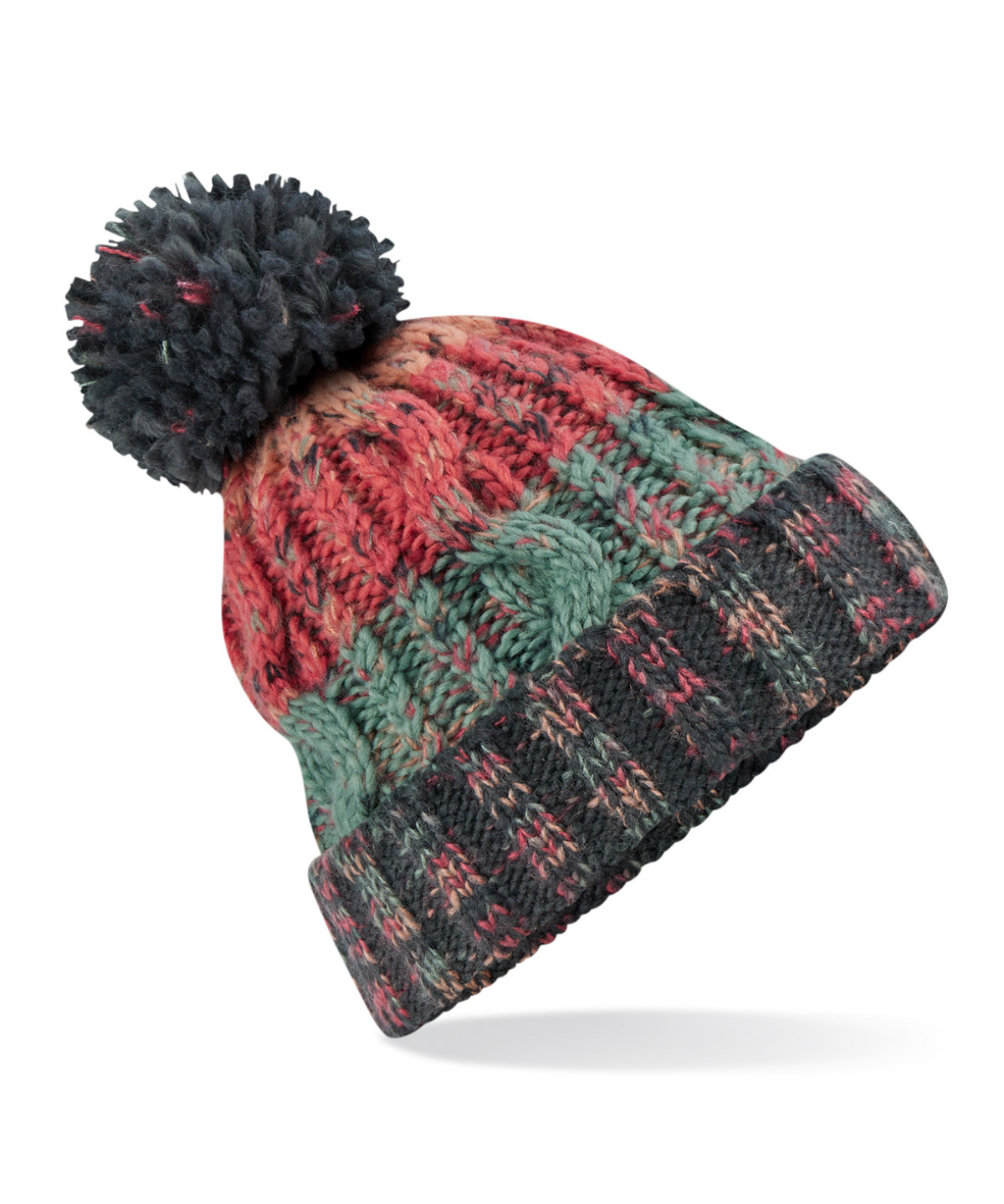 Corkscrew pom pom beanie image 15