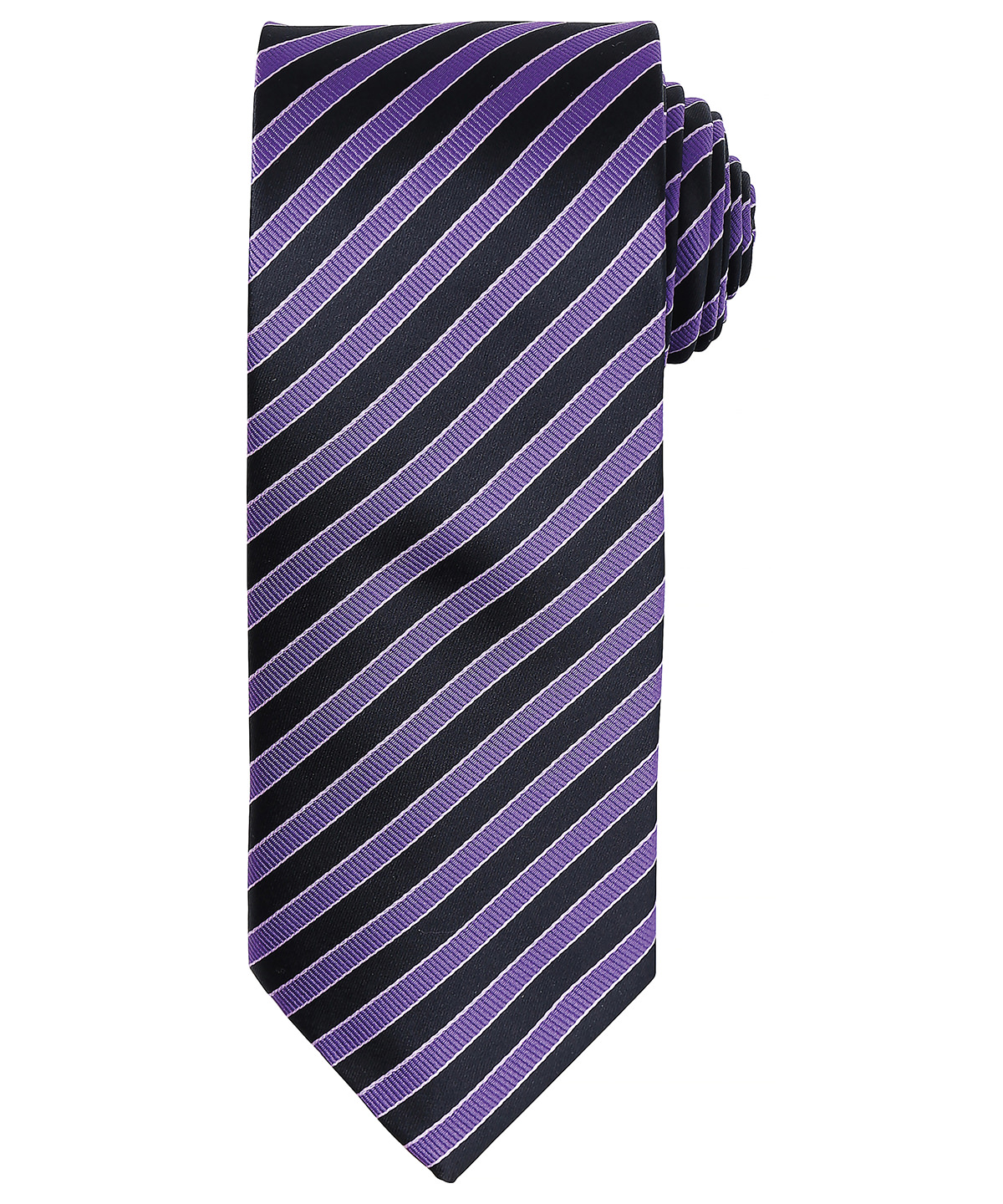 Double Stripe Tie Rich Violet/Black Size One Size