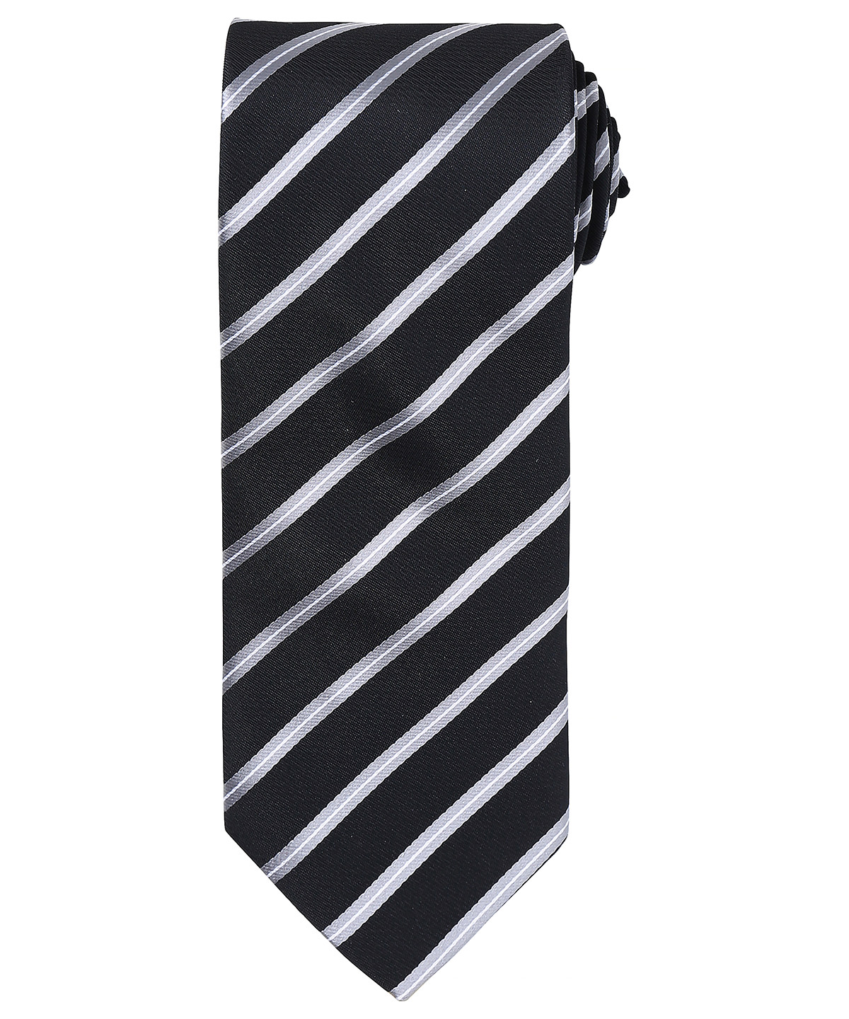 Sports Stripe Tie Black/Silver Size One Size