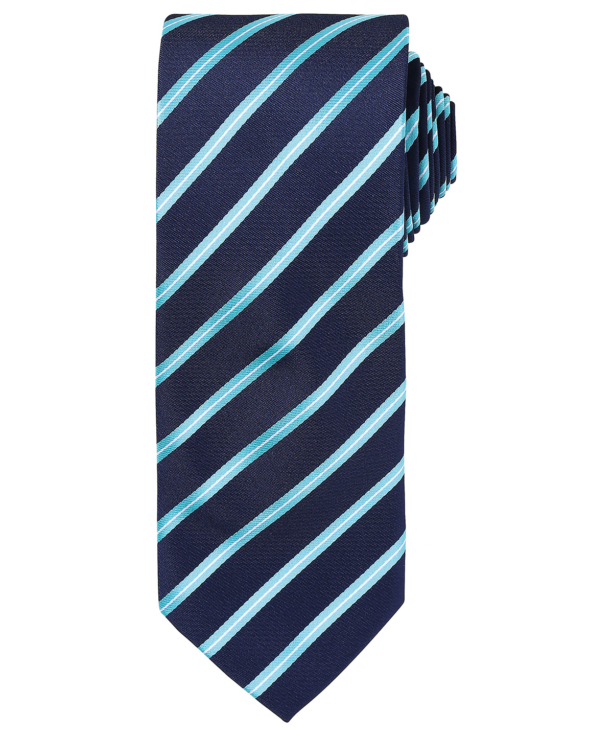 Sports Stripe Tie Navy/Turquoise Size One Size