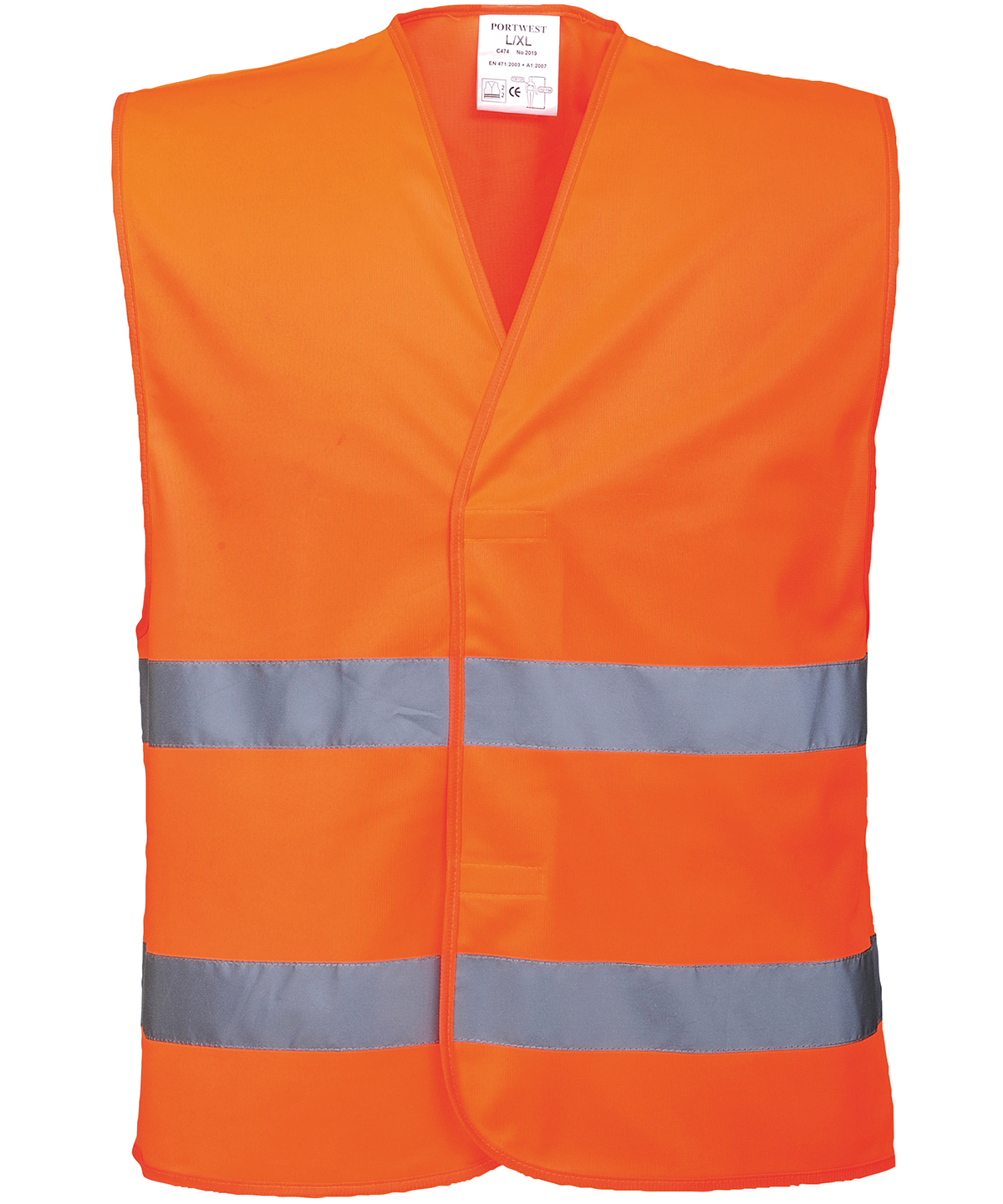 Hi-Vis Two-Band Vest (C474) Orange Size 2XL/3XL
