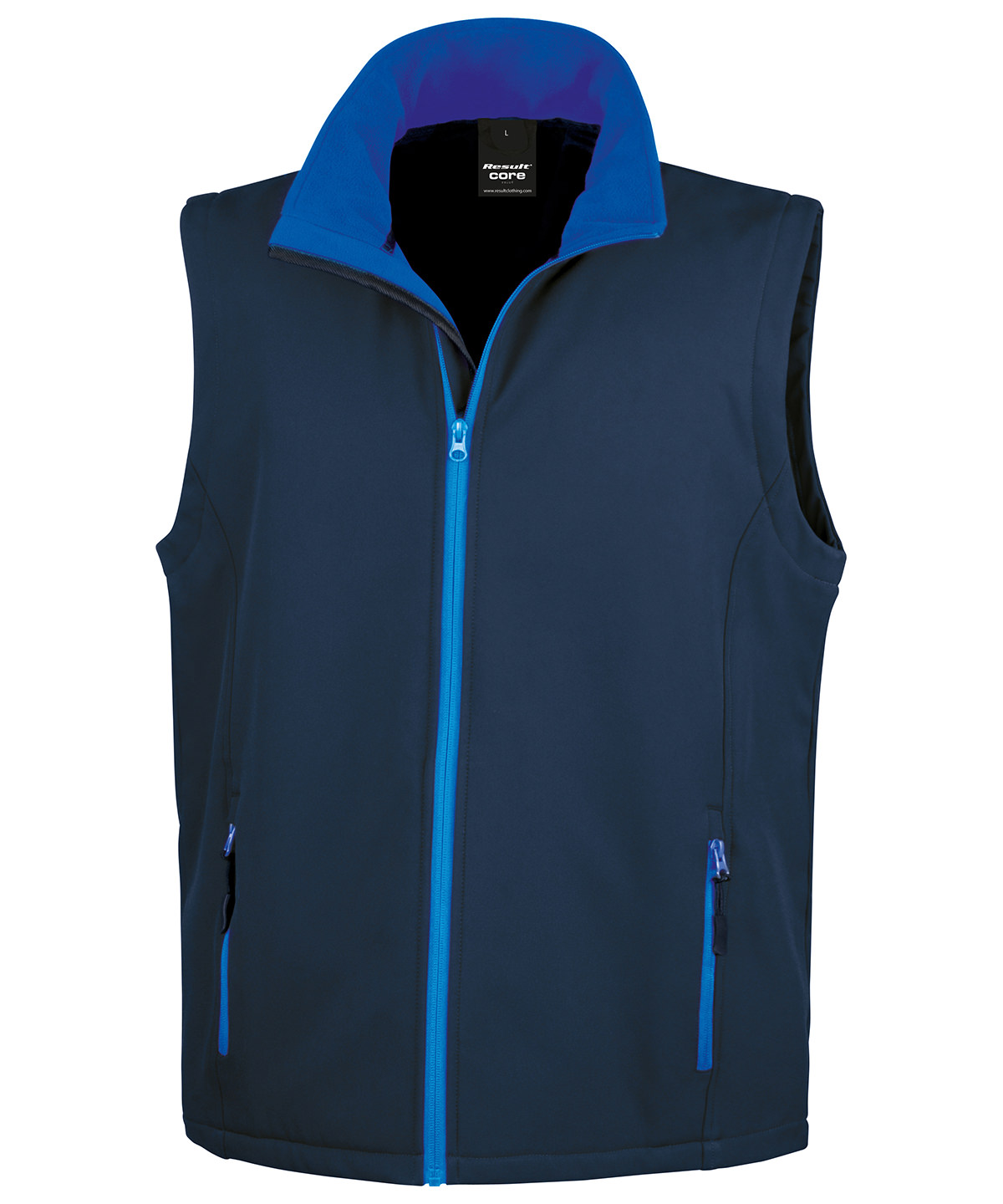 Printable Softshell Bodywarmer Navy/Royal Size 2XLarge