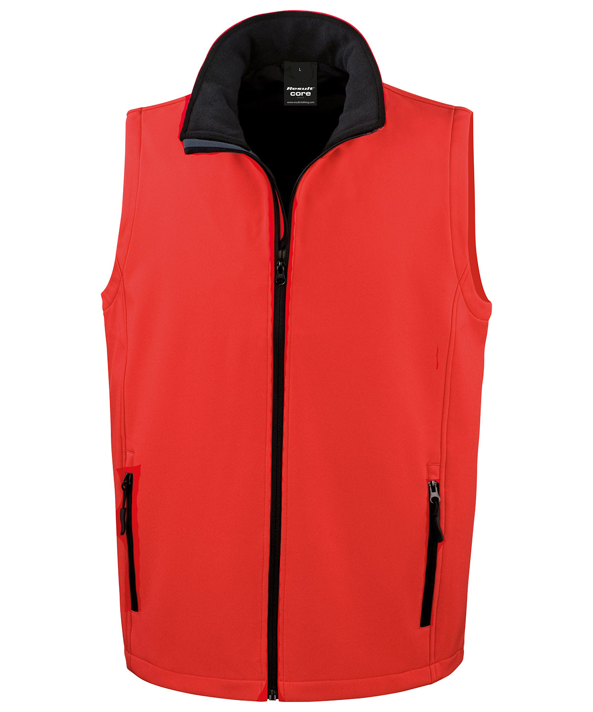 Printable Softshell Bodywarmer Red/Black Size 2XLarge