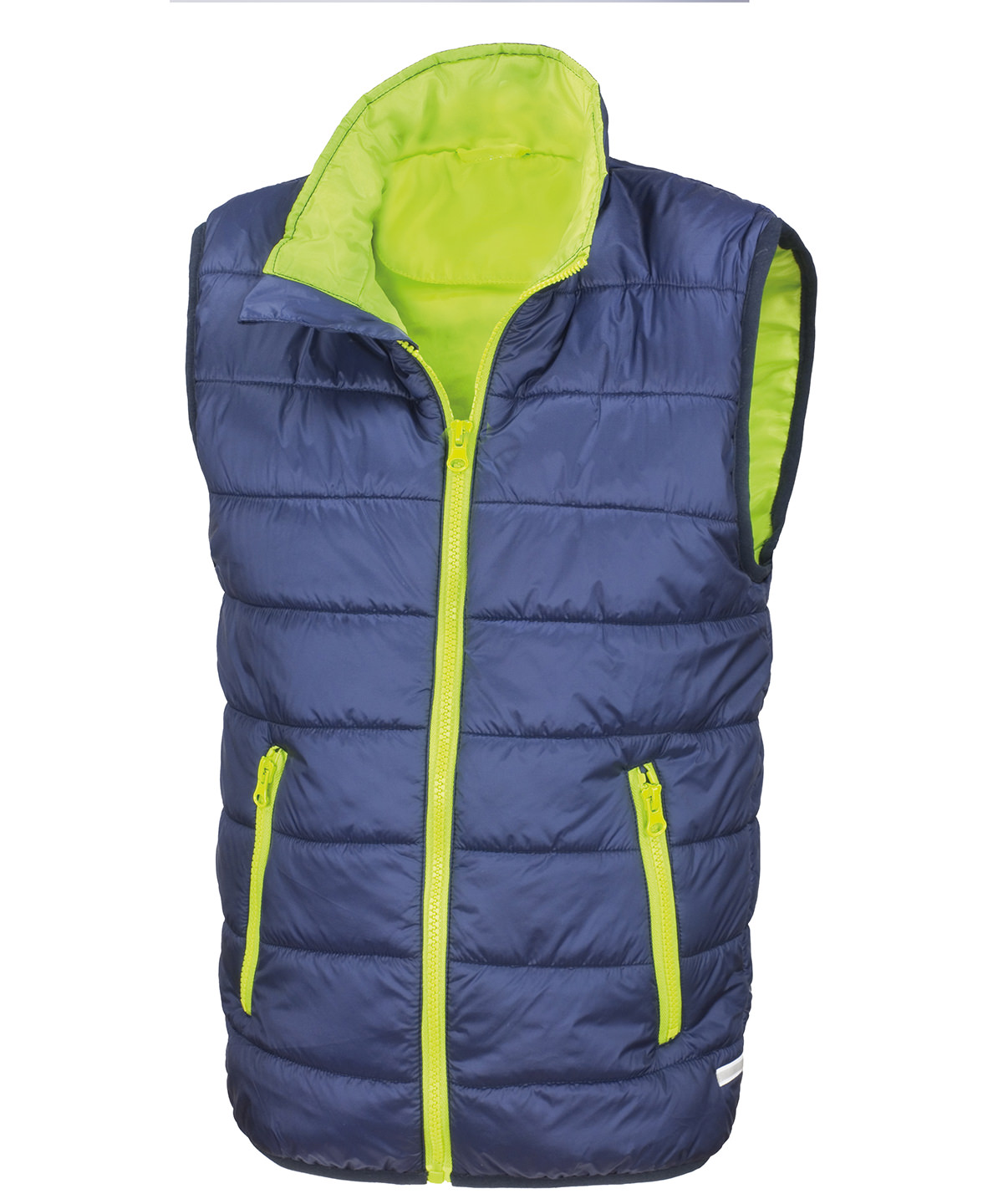 Core Junior Bodywarmer Navy/Lime Size 2XLarge