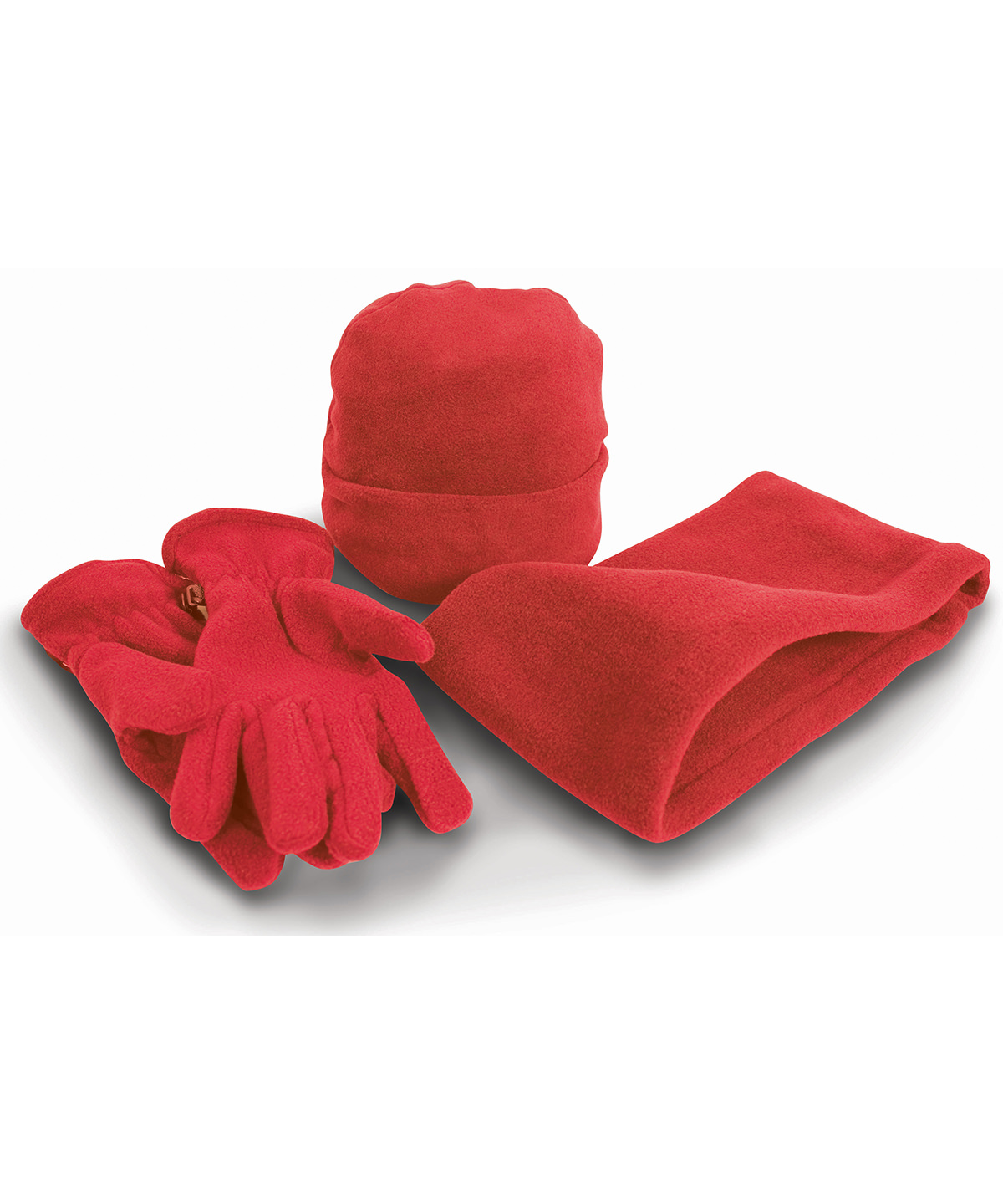 Polartherm™ Fleece Accessory Set Red Size Medium