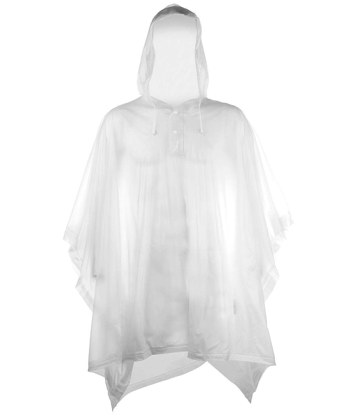 Plastic Poncho Clear Size One Size