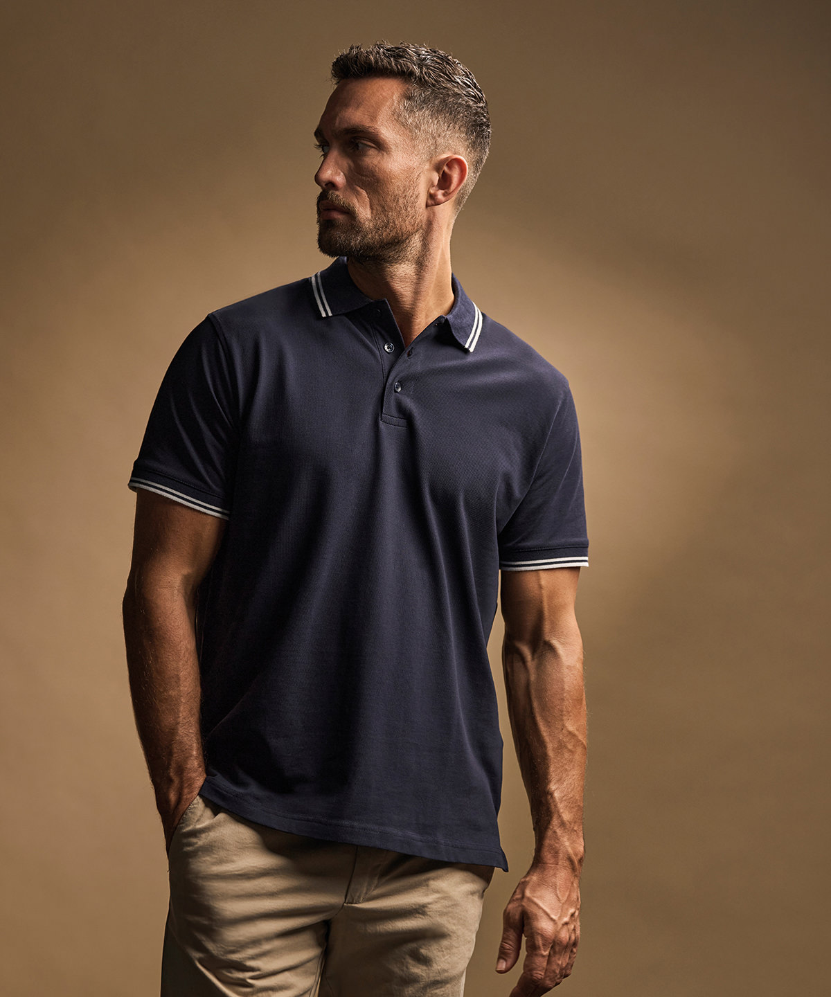 Luxury stripe stretch polo (1407) Luxury stripe stretch polo (1407)