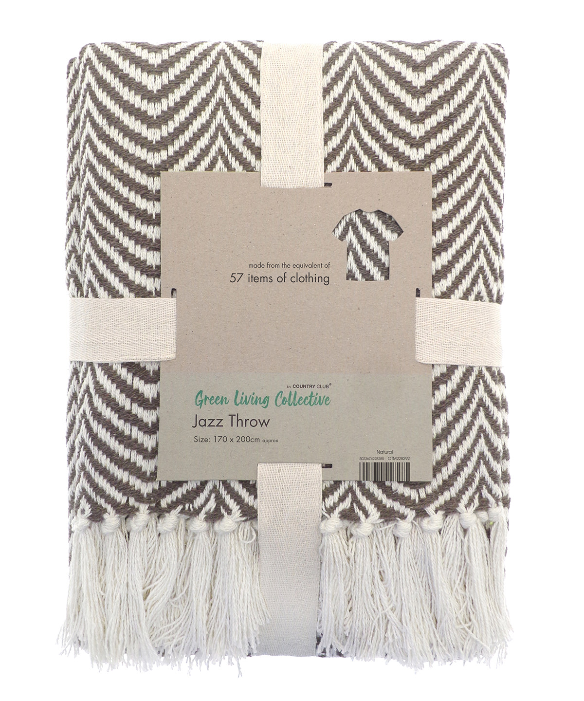 Recycled mixed-fabric throw image 3