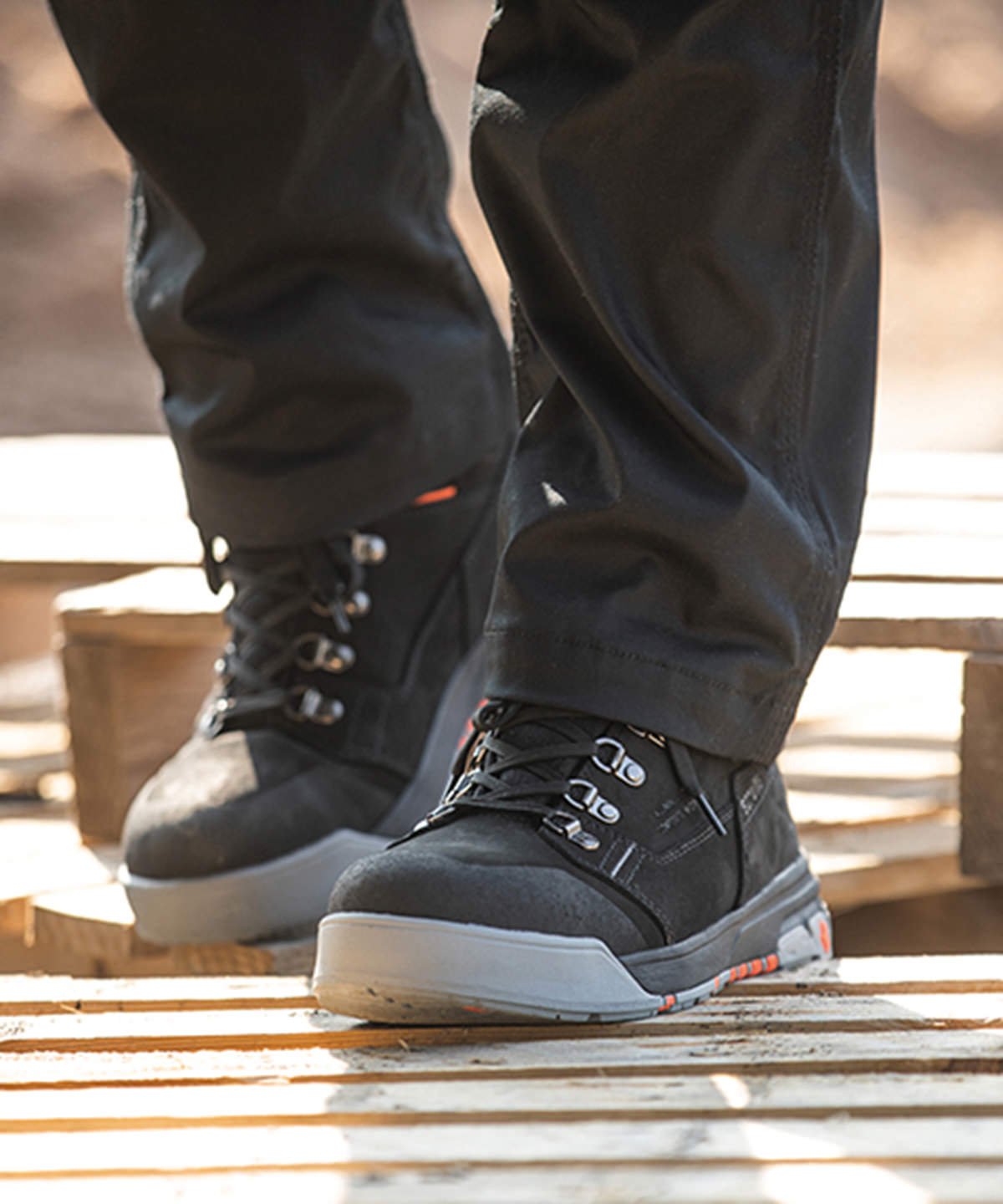 Hydra safety boots worn