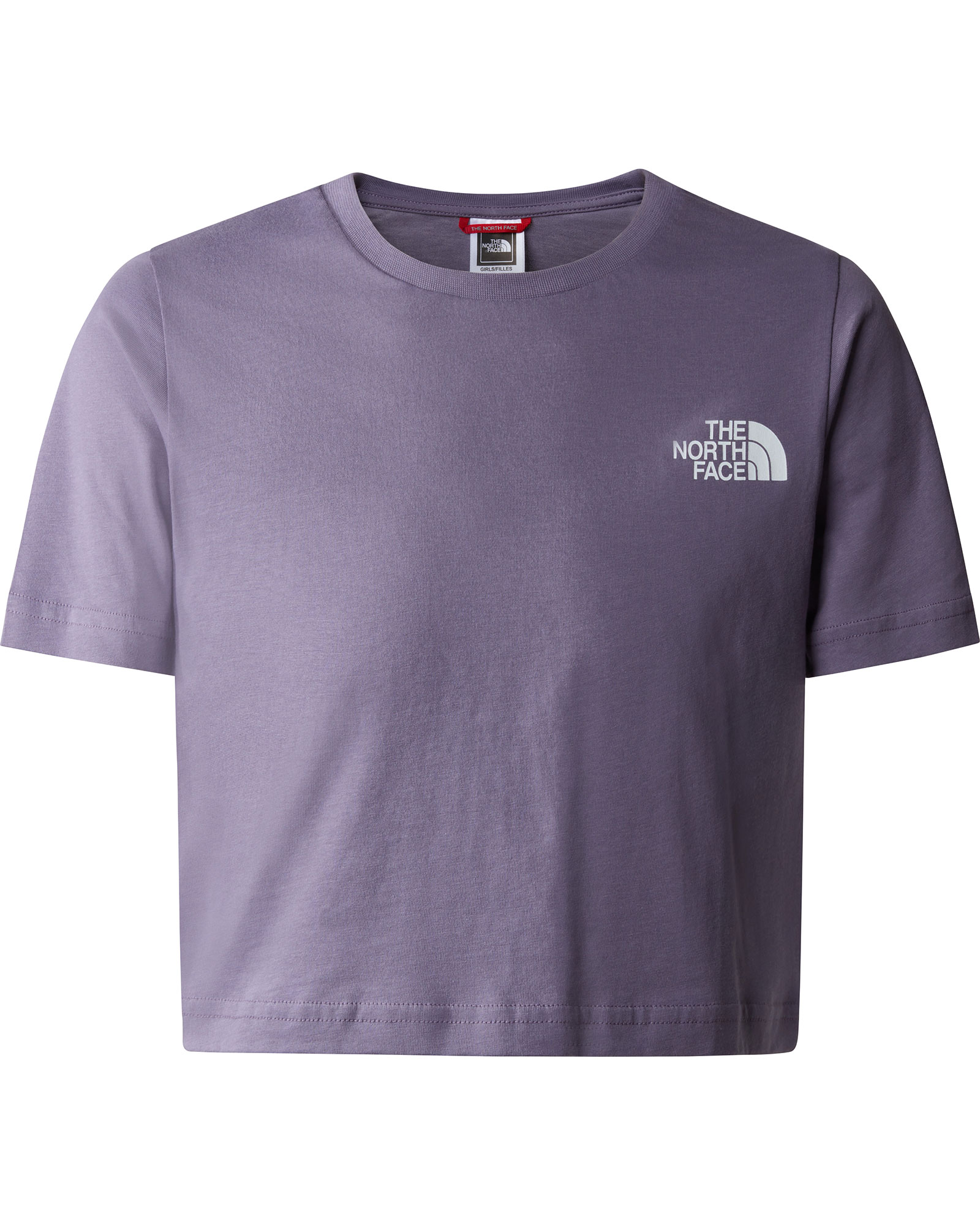 The North Face Girl’s Crop Simple Dome T Shirt - Lunar Slate L
