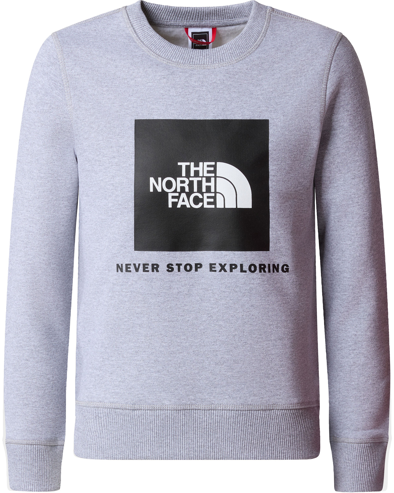 The North Face Youth Redbox Crew - TNF Light Grey Heather-TNF Black XXL