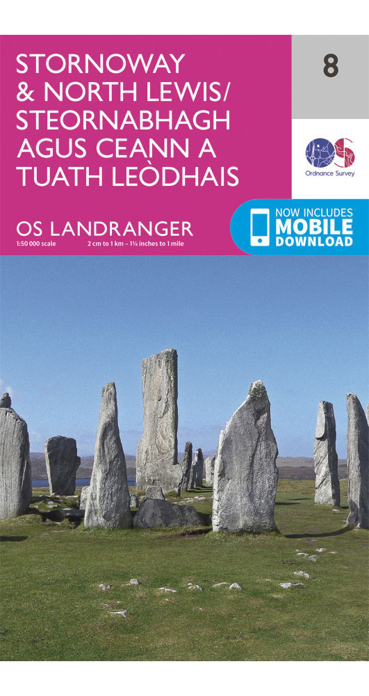 Ordnance Survey Stornoway & North Lewis - Landranger 8 Map